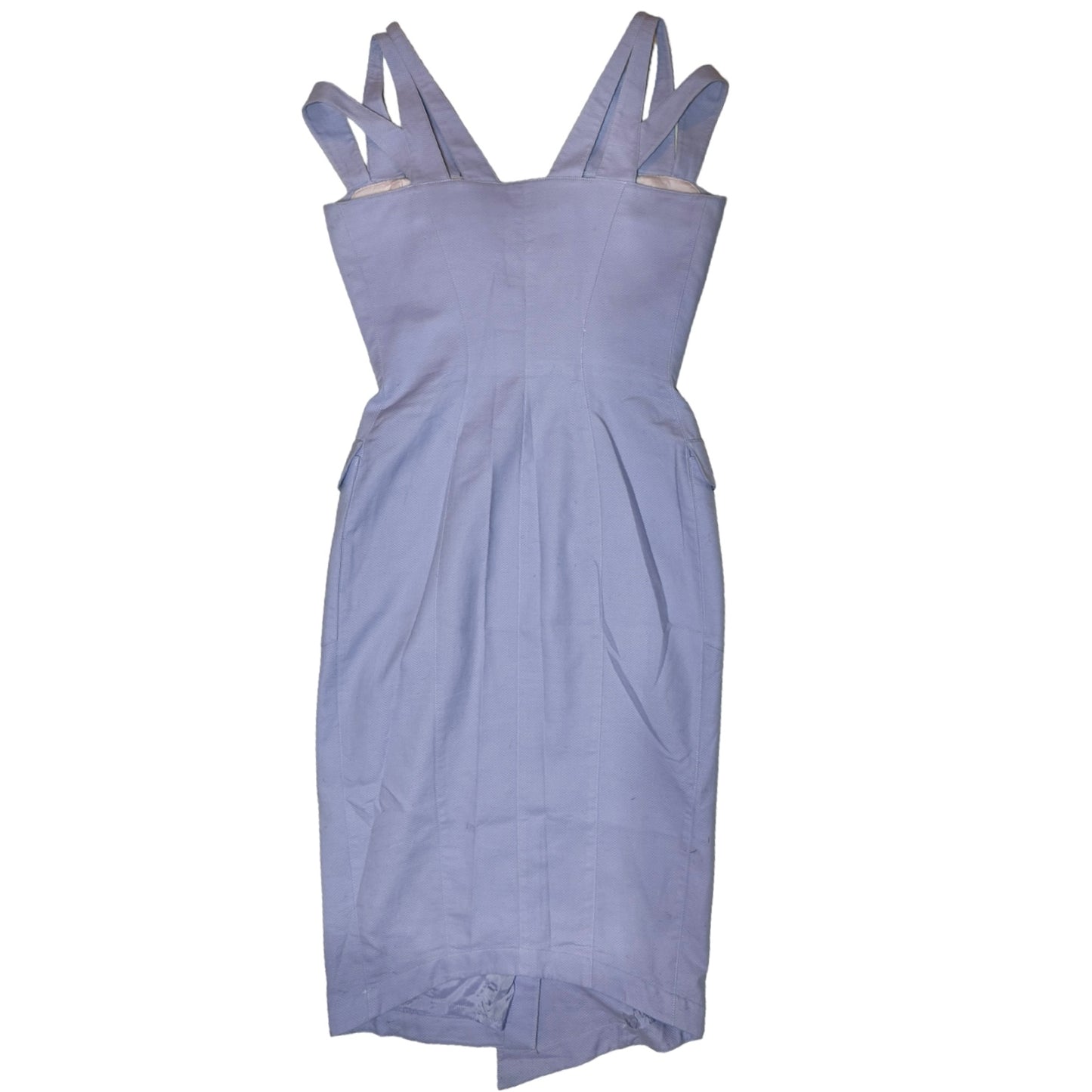 1993 THIERRY MUGLER PURPLE CORSET DRESS