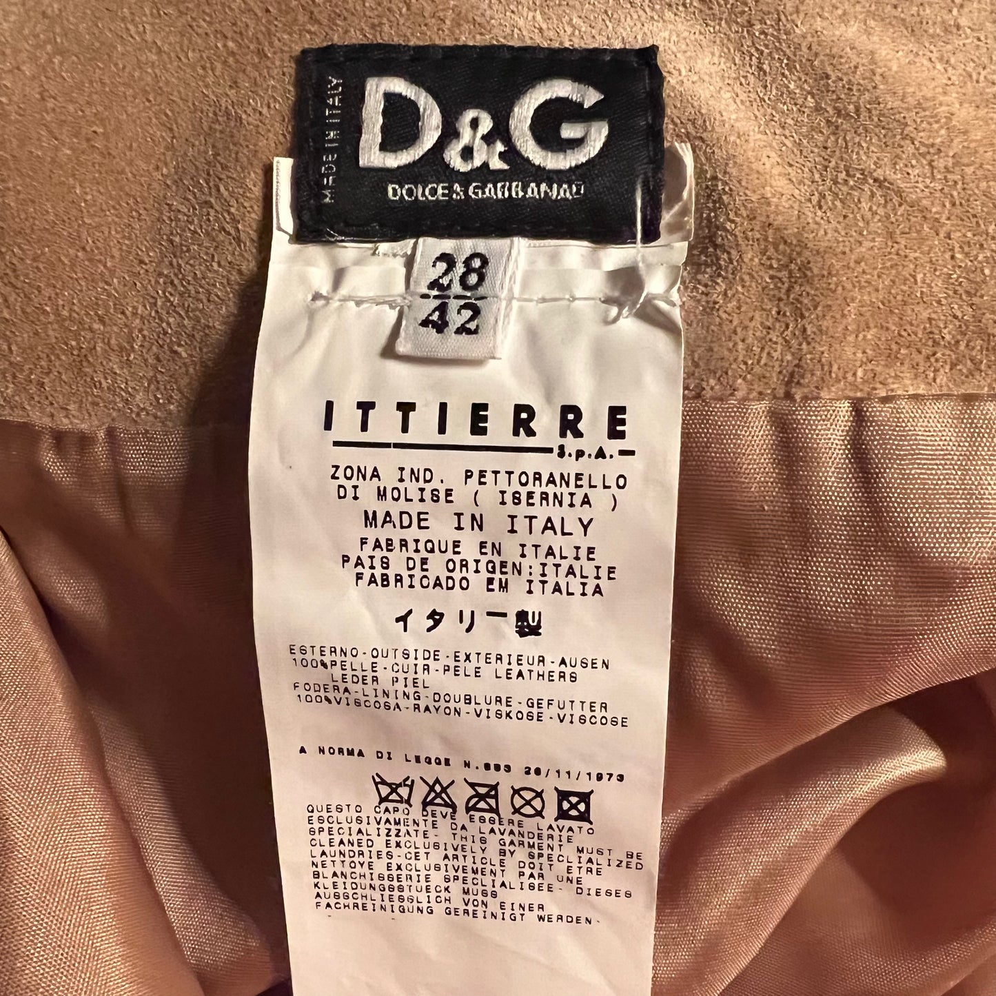 DOLCE & GABBANA FRONT & BACK REVERSE BUCKLE SUEDE PANTS