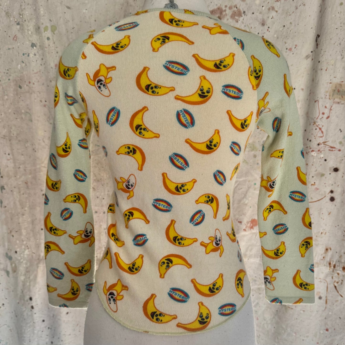 90s HYSTERIC GLAMOUR GRUNGE POPS BANANA KNIT TOP