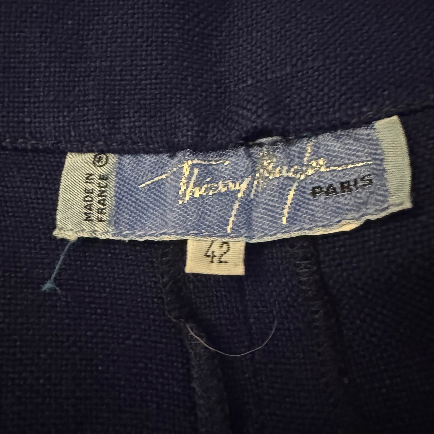 80s / 90s Thierry Mugler Blue Sailor Style Window Cut Out Suit