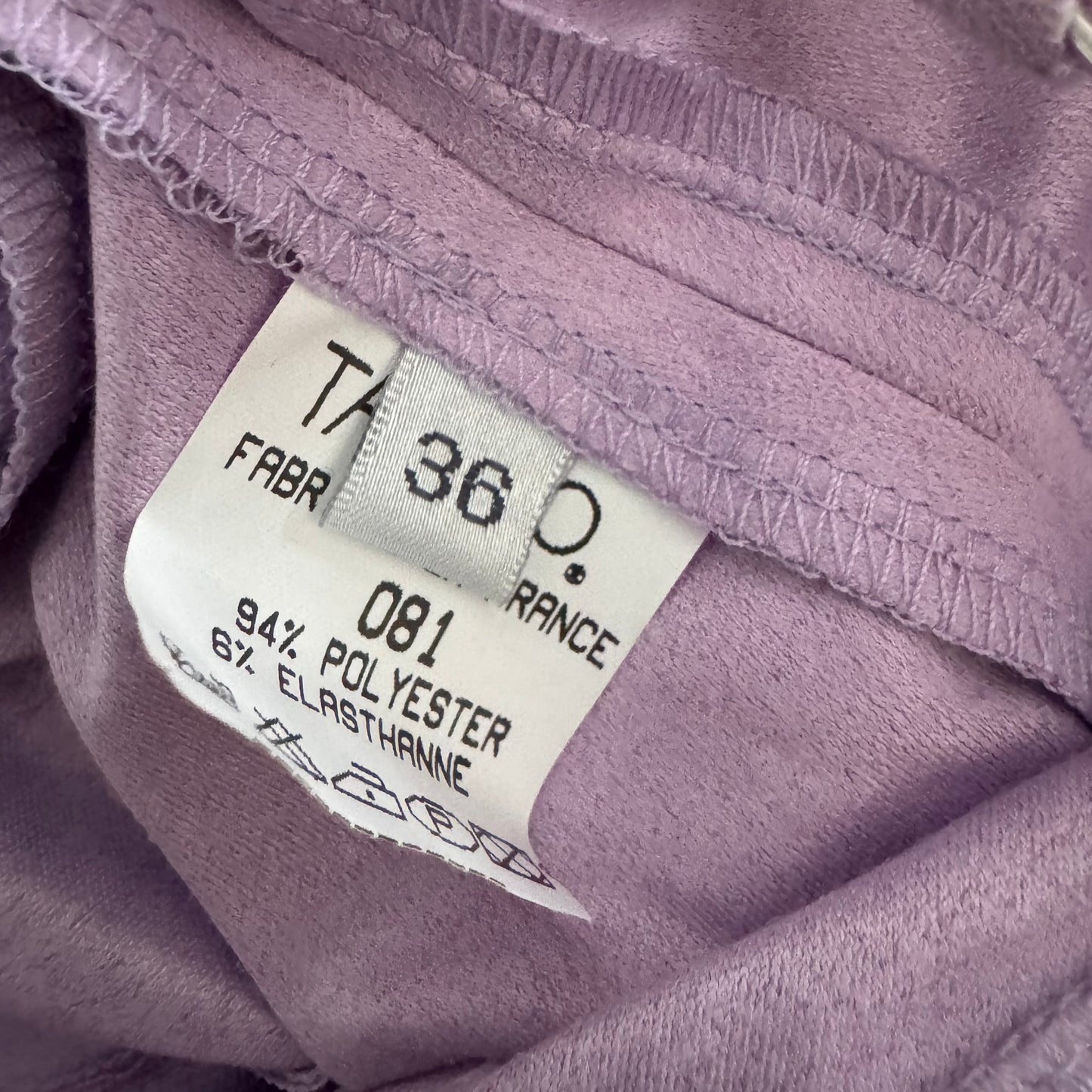 2000s PURPLE MICROSUEDE METAL RING HALTER TOP