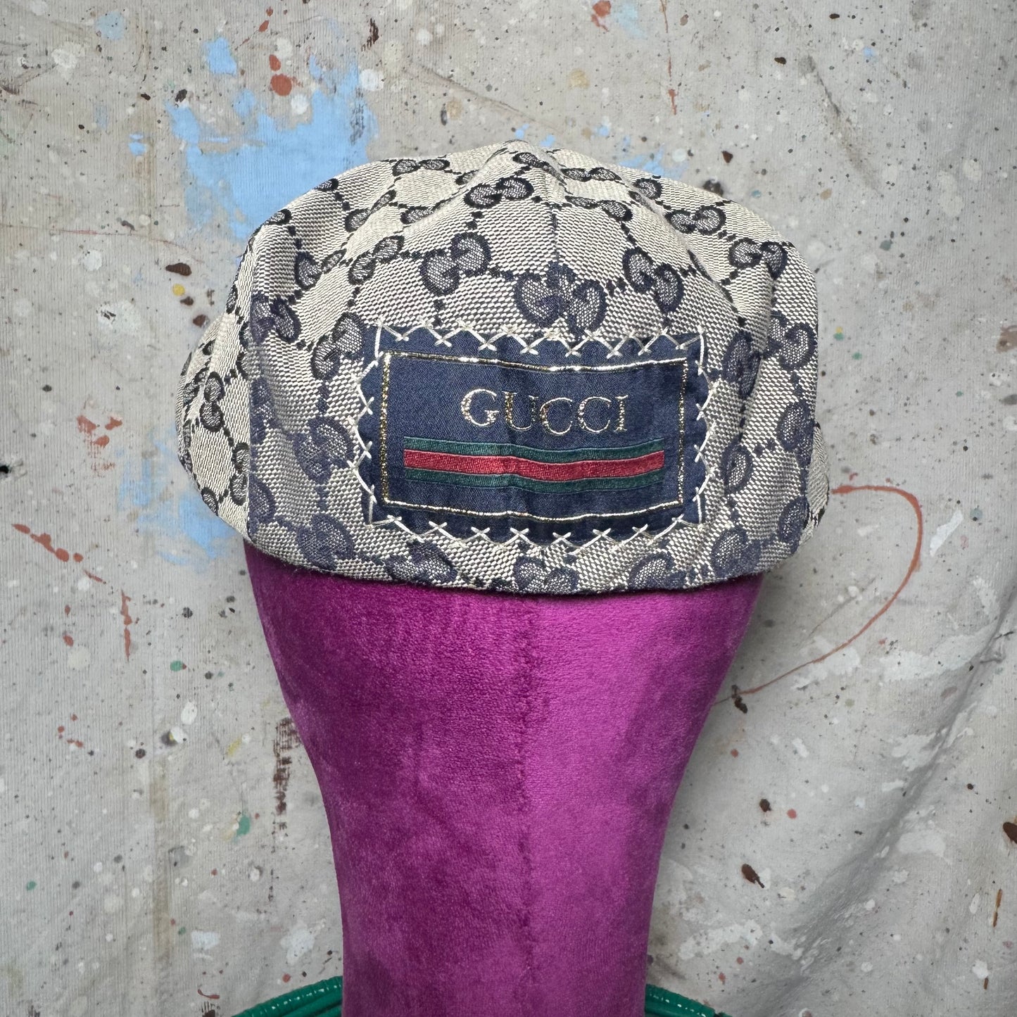 GUCCI GG MONOGRAM NEWSBOY HUNTING CAP