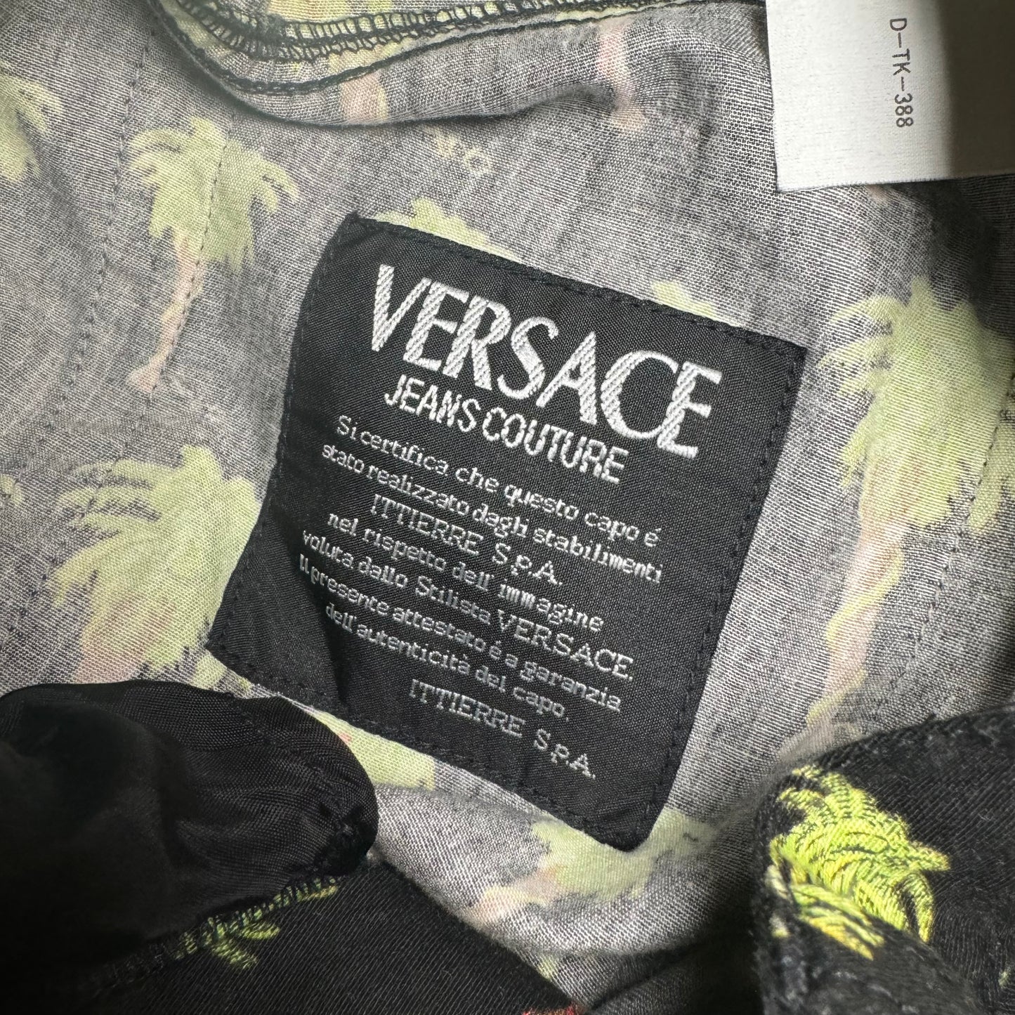 90's Versace Palm Tree Printed Pants