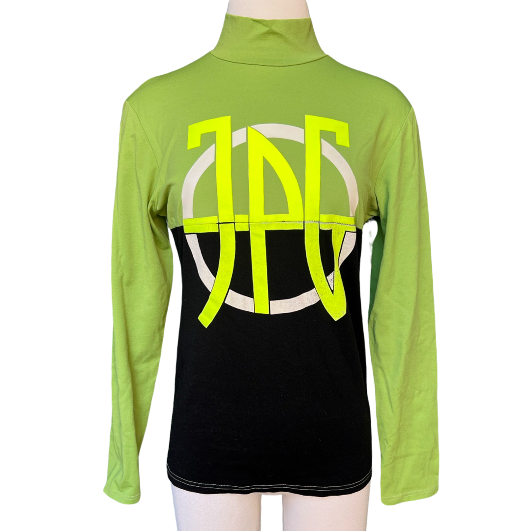 Jean Paul Gaultier Green Logo printed top