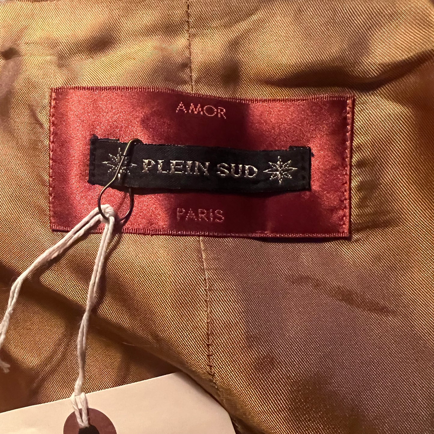 2000s PLEIN SUD SILK EMBROIDERED BUCKLE BACK VEST