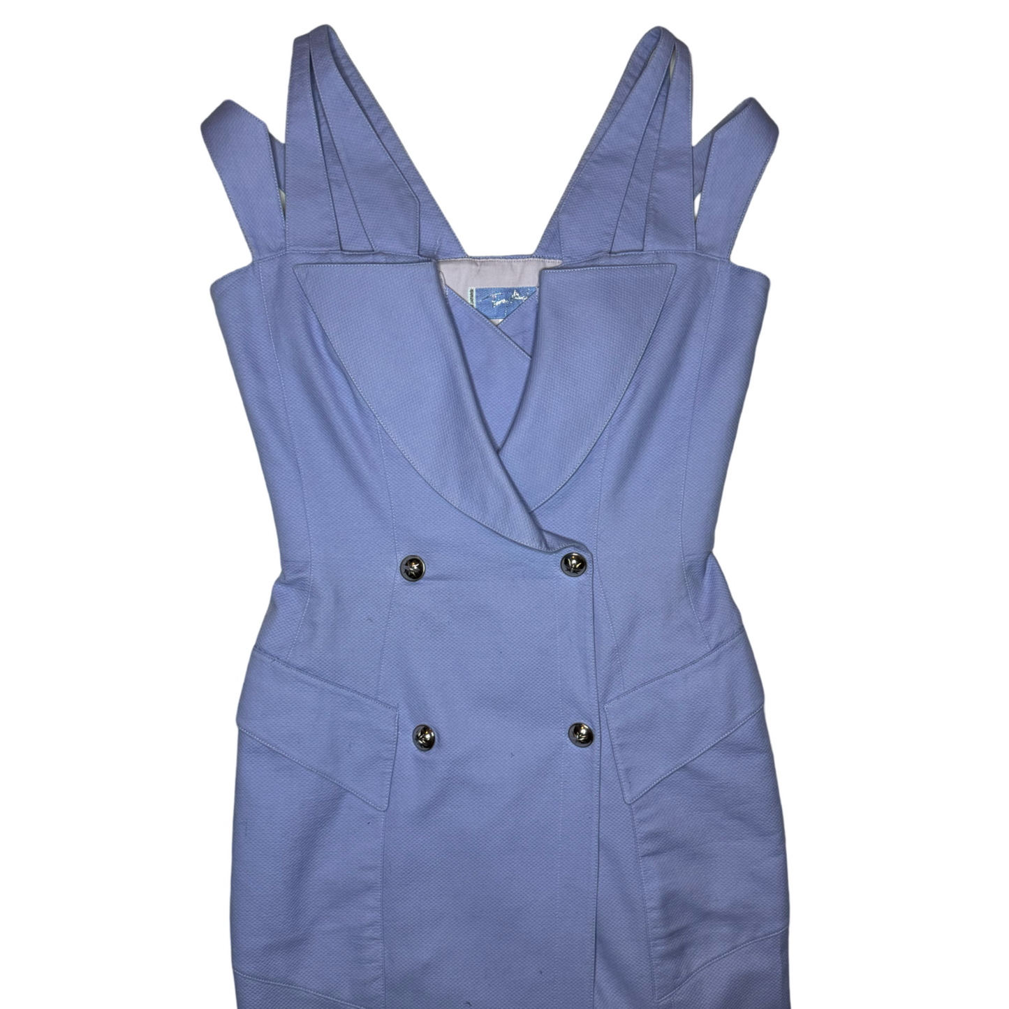 1993 THIERRY MUGLER PURPLE CORSET DRESS