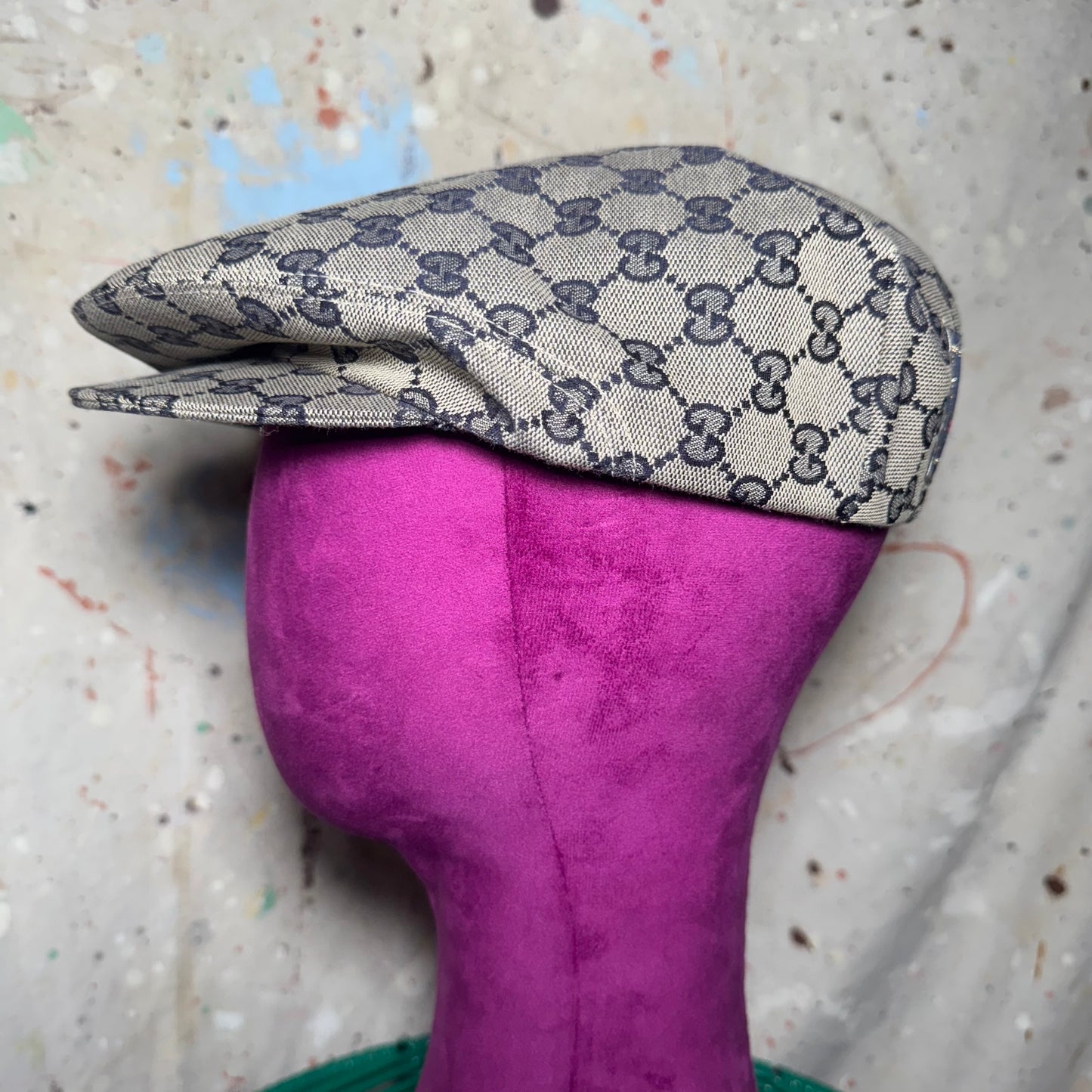 GUCCI GG MONOGRAM NEWSBOY HUNTING CAP