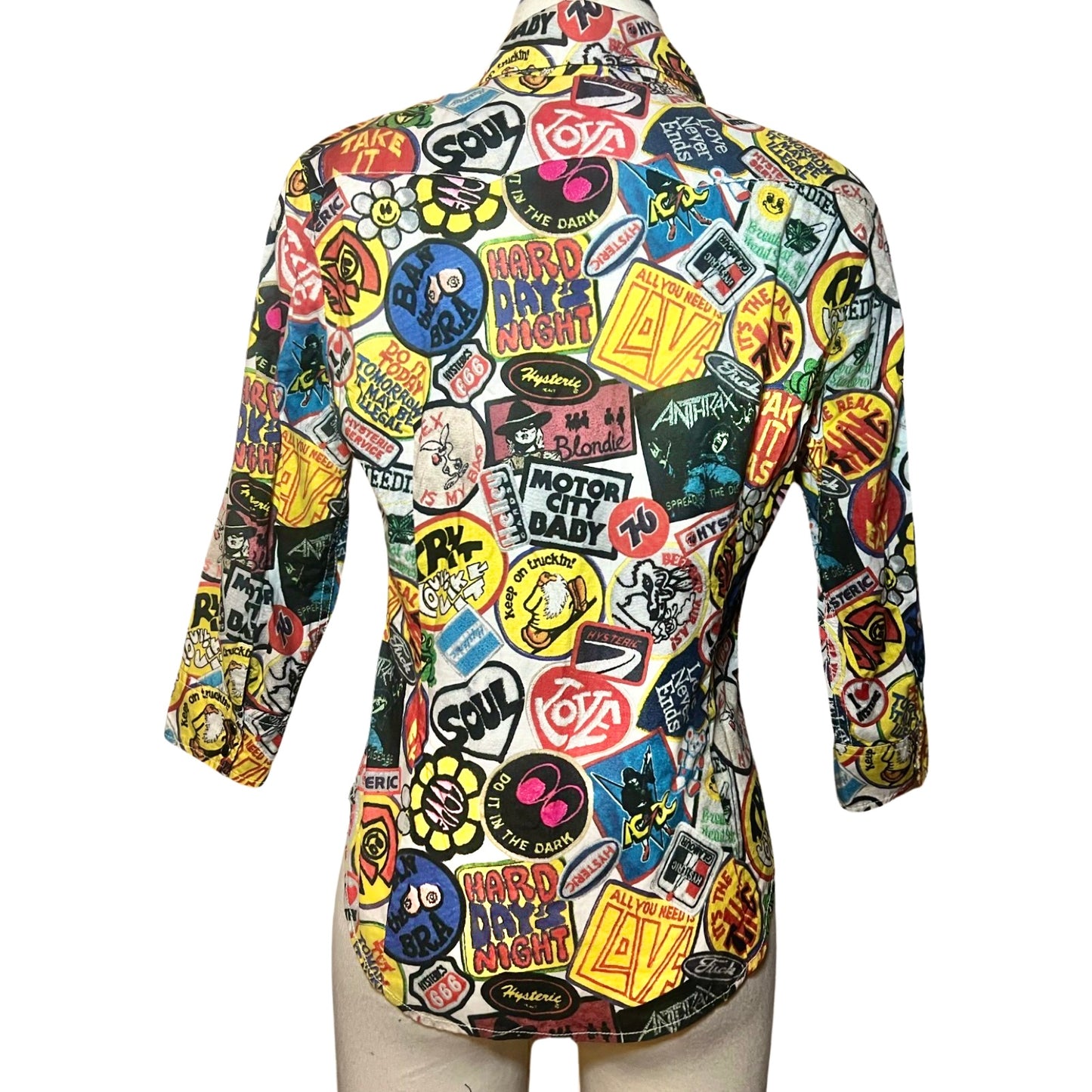 HYSTERIC GLAMOUR ALL OVER PRINT DIRTY PATCH TOP