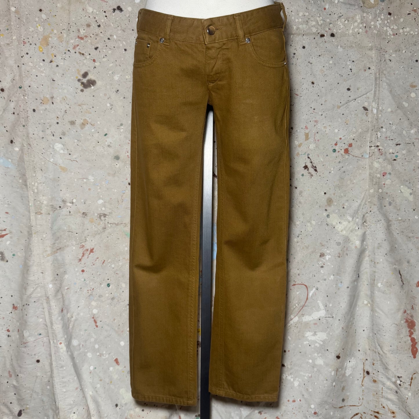 MM6 MAISON MARGIELA TAN / BROWN LOW RISE 5 POCKET PANTS
