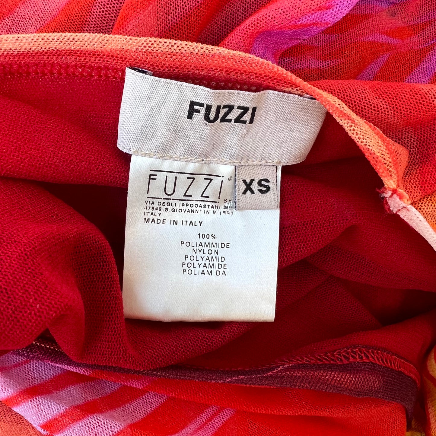 2000s Fuzzi Mesh Bird Of Paradise Floral Dress