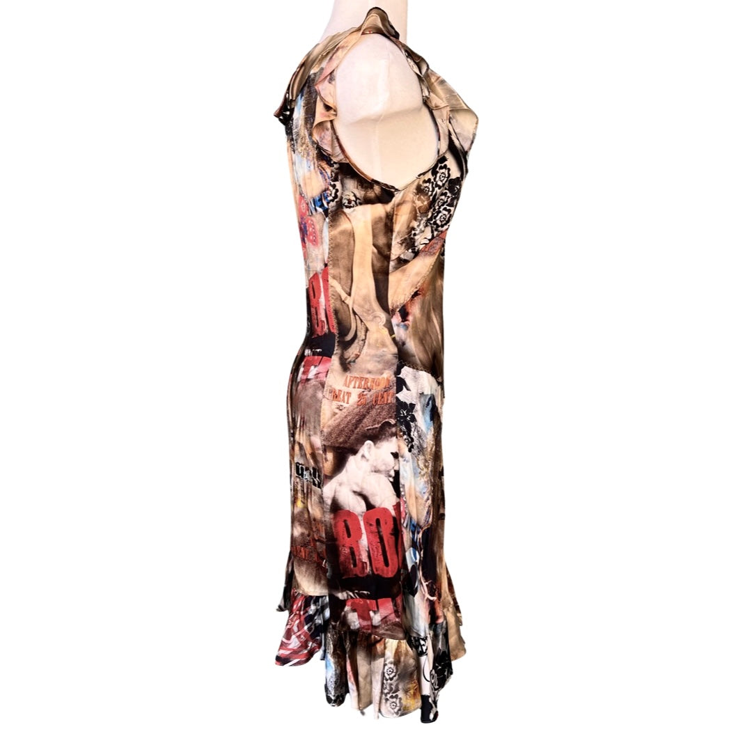 Galliano Silk Printed Dress