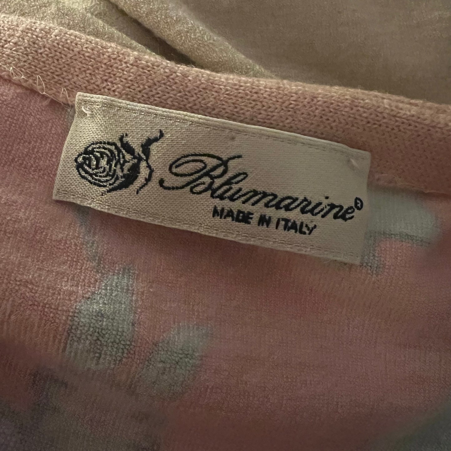 BLUMARINE PINK FLORAL PRINTED CARDIGAN