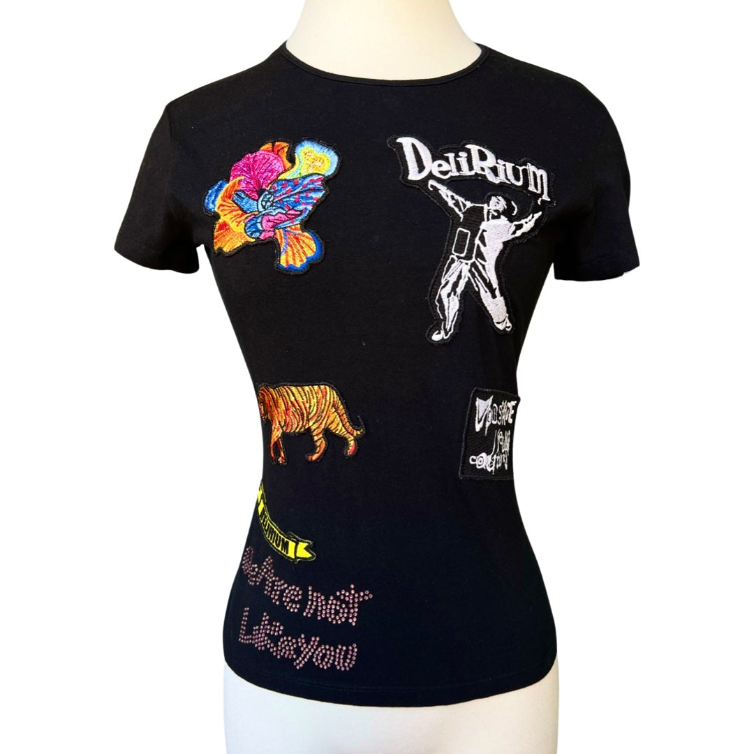 VERSACE VINTAGE 90s PUNK PATCH T SHIRT