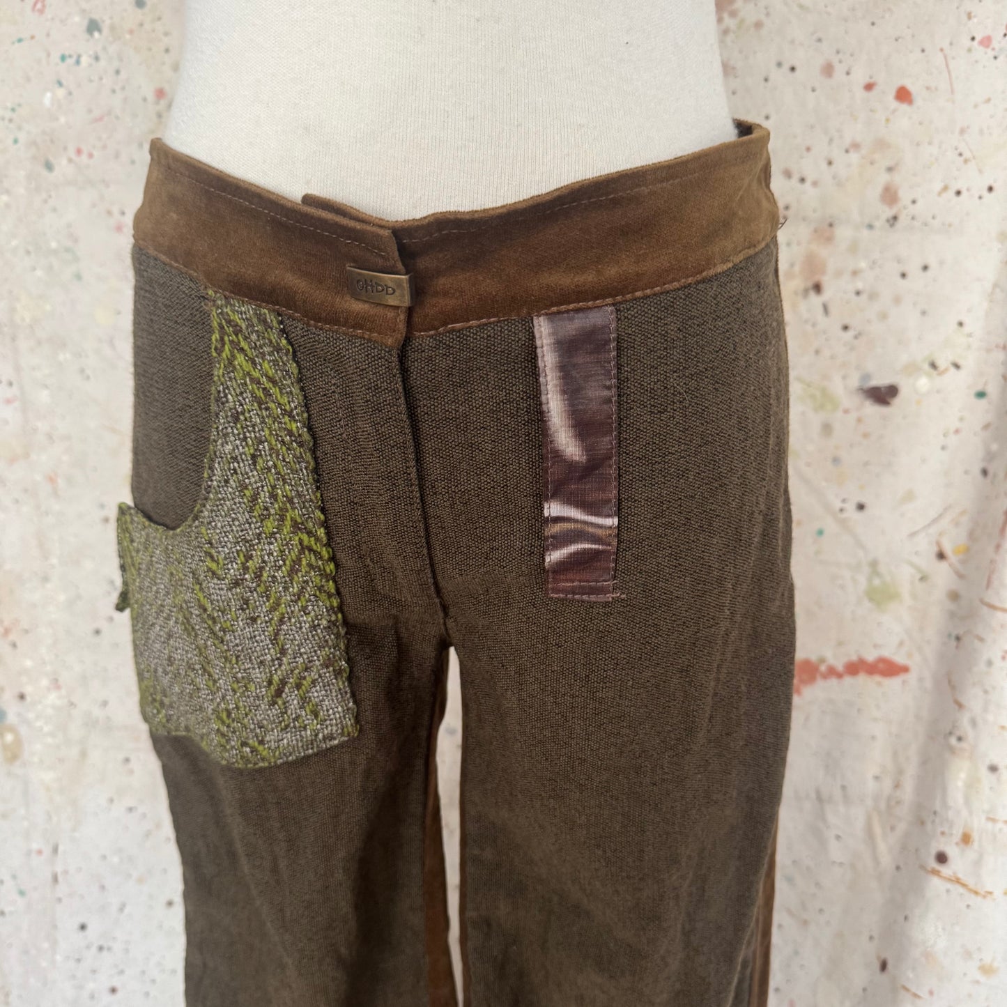 2000s OHDD TWEED VELVET PANTS