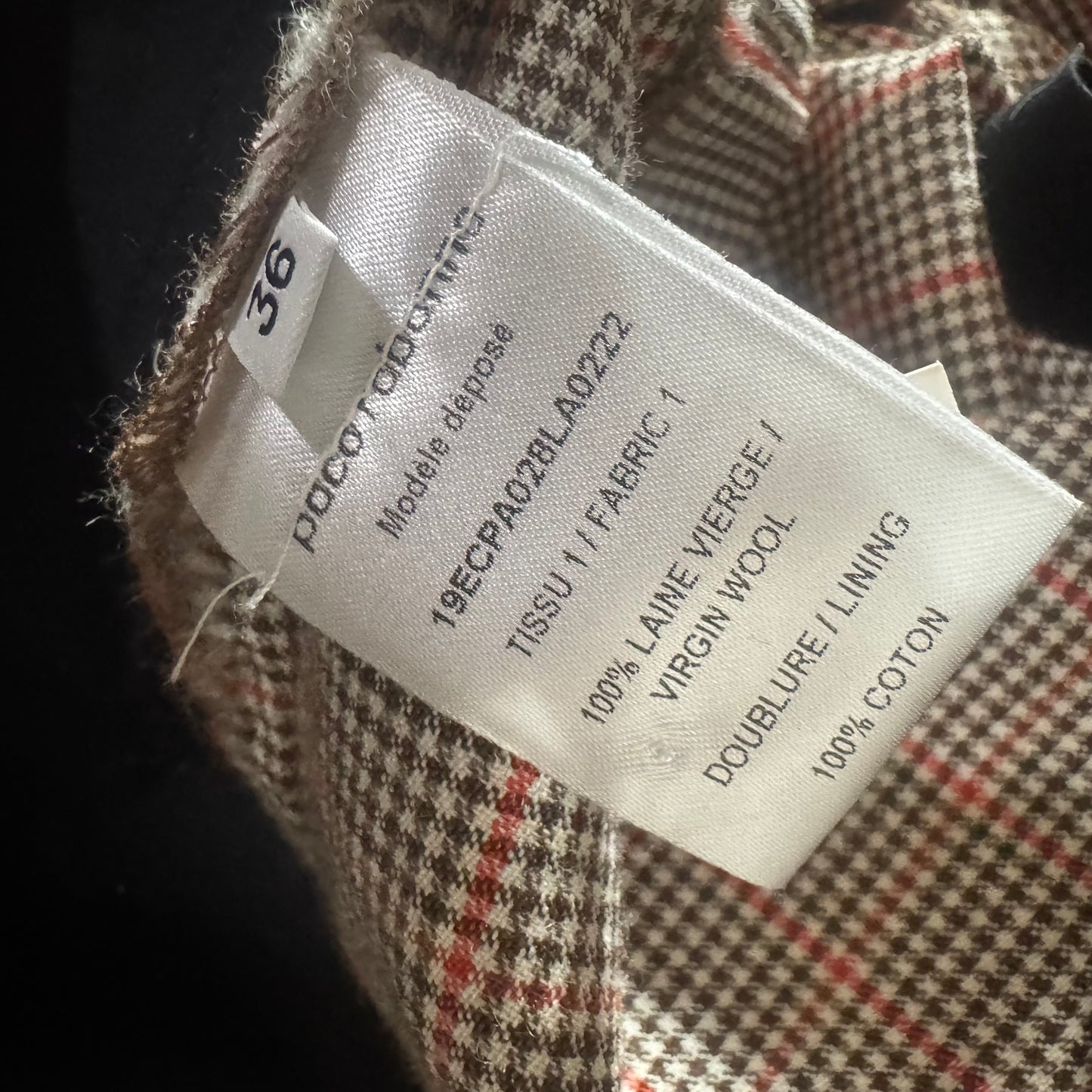 PACO RABANNE SS2019 PETER SAVILLE TARTAN CHAIN CLOSURE SUIT SHORTS