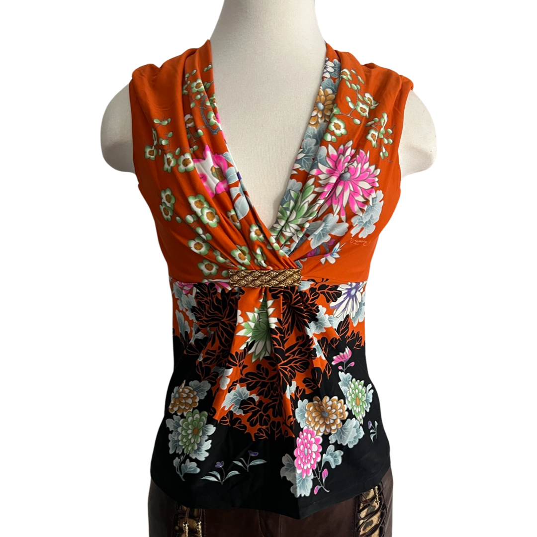 2003 Roberto Cavalli Chinoise printed top - 44