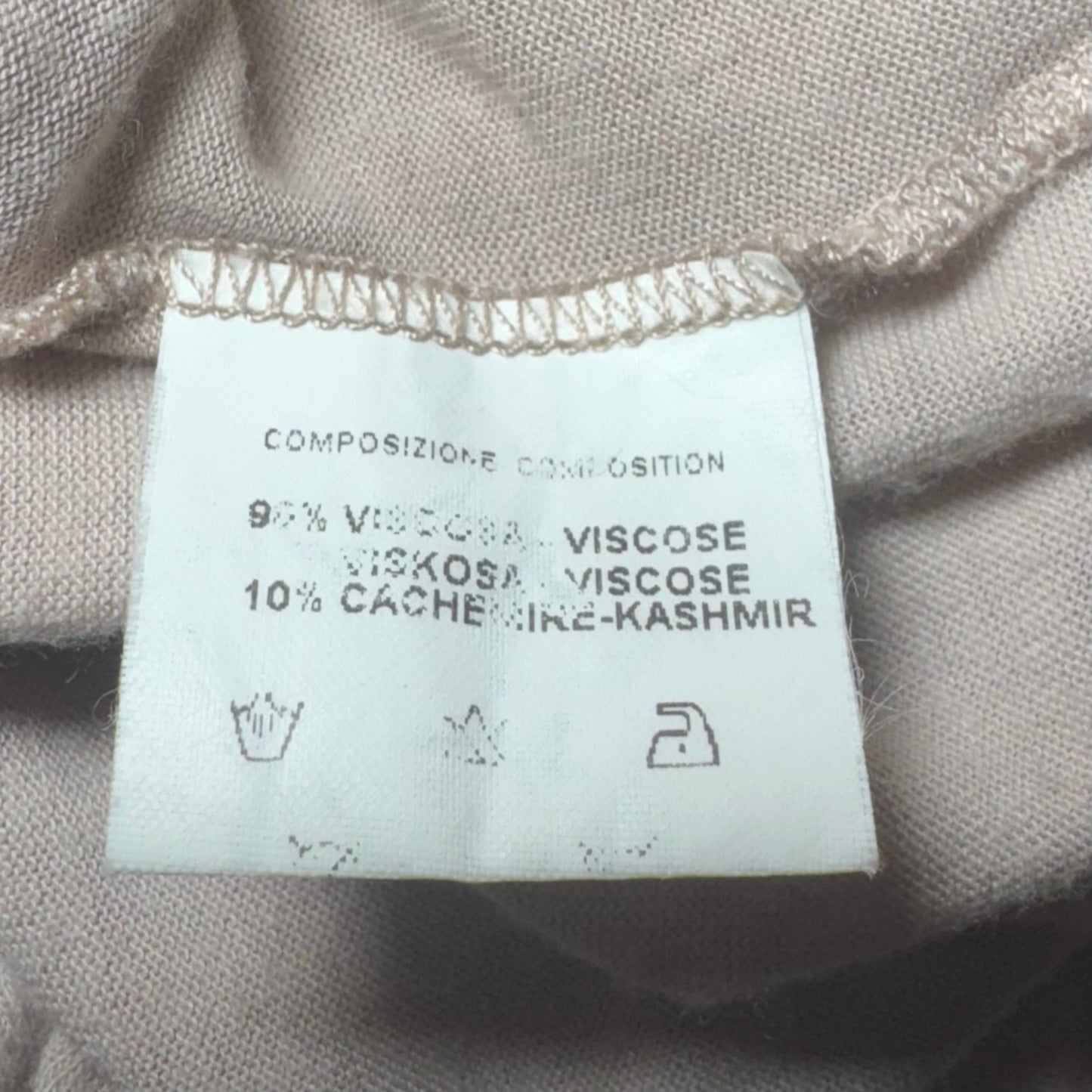 Gucci Tom Ford Dusty Pink Velvet Trim Long Sleeve Top