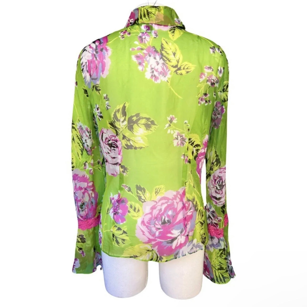 DOLCE & GABBANA SILK FLORAL BUTTON UP SHIRT