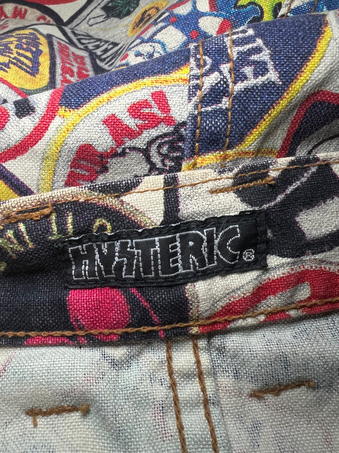 HYSTERIC GLAMOUR ALL OVER PRINT DIRTY PATCH SKIRT