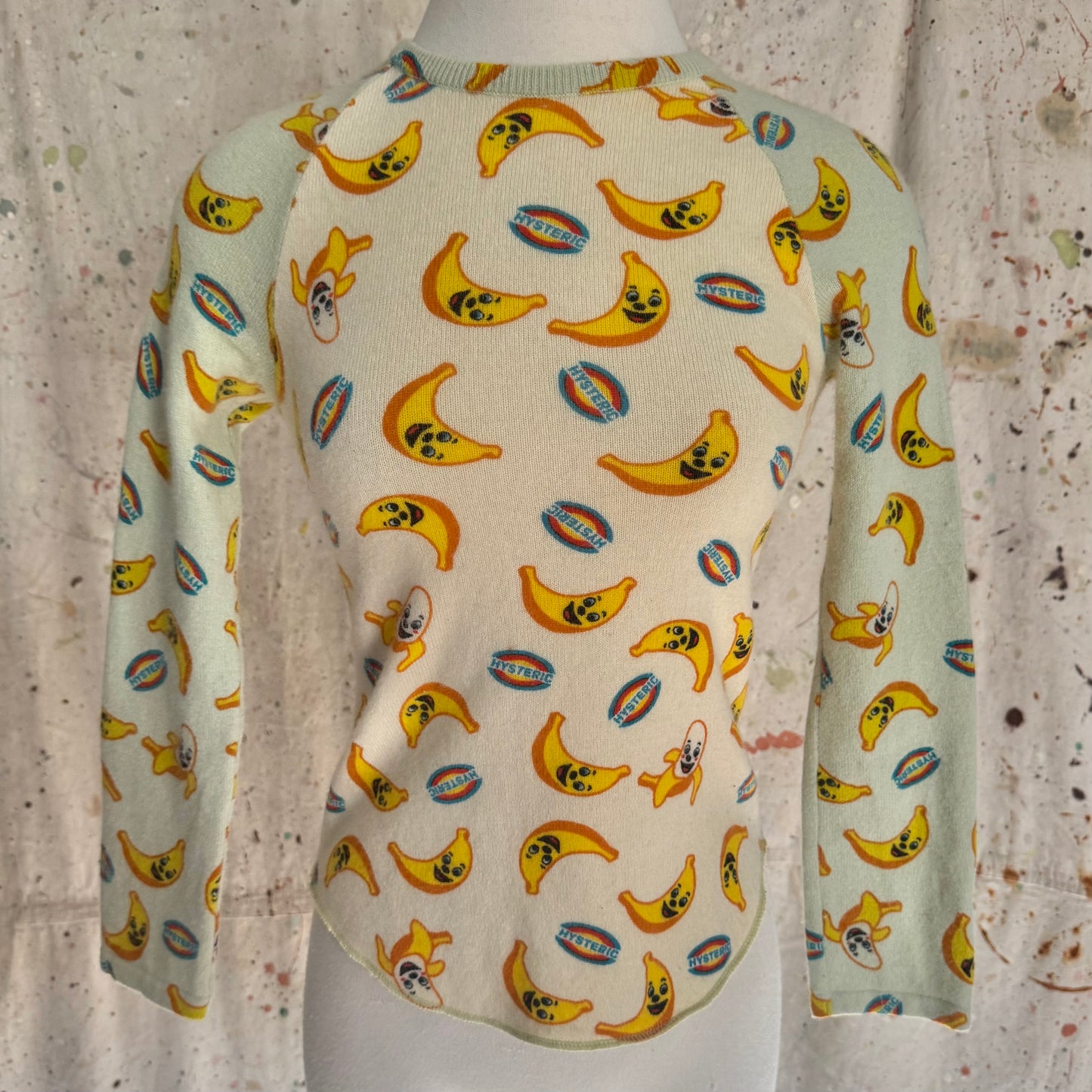90s HYSTERIC GLAMOUR GRUNGE POPS BANANA KNIT TOP