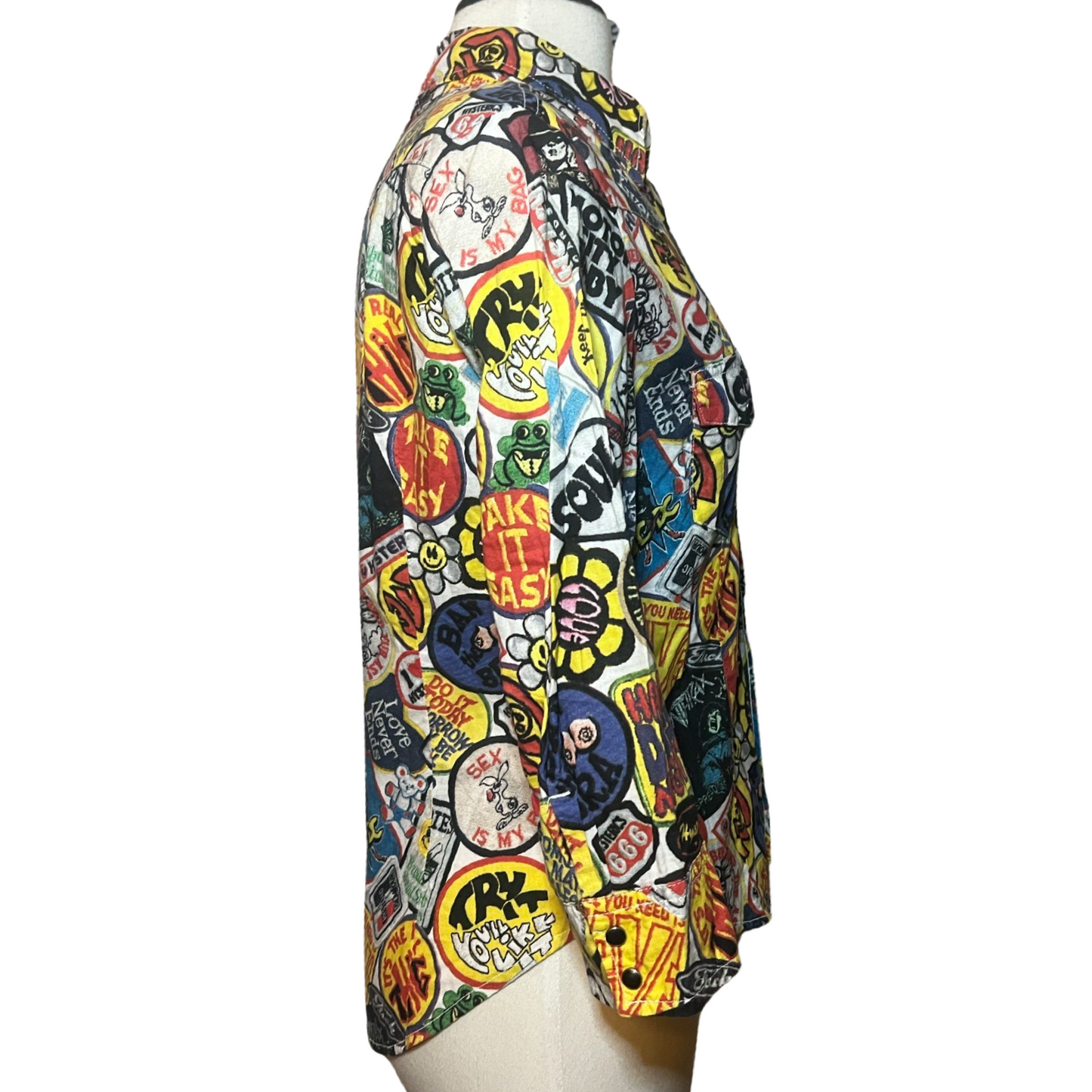 HYSTERIC GLAMOUR ALL OVER PRINT DIRTY PATCH TOP