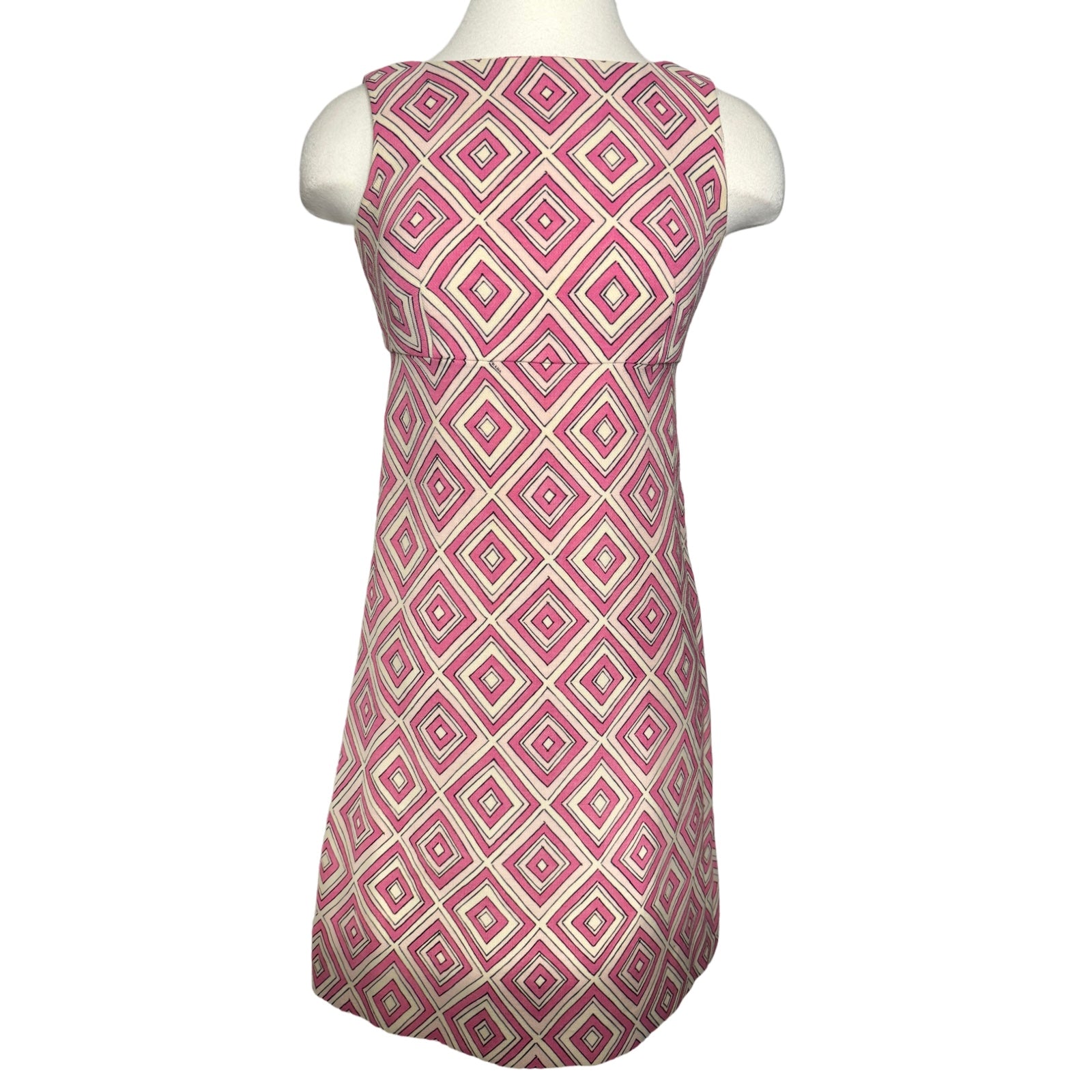 PRADA 2016 PINK DIAMOND PRINTED A LINE DRESS Angeles Vintage PRADA 2016 PINK DIAMOND PRINTED A LINE DRESS Angeles Vintage