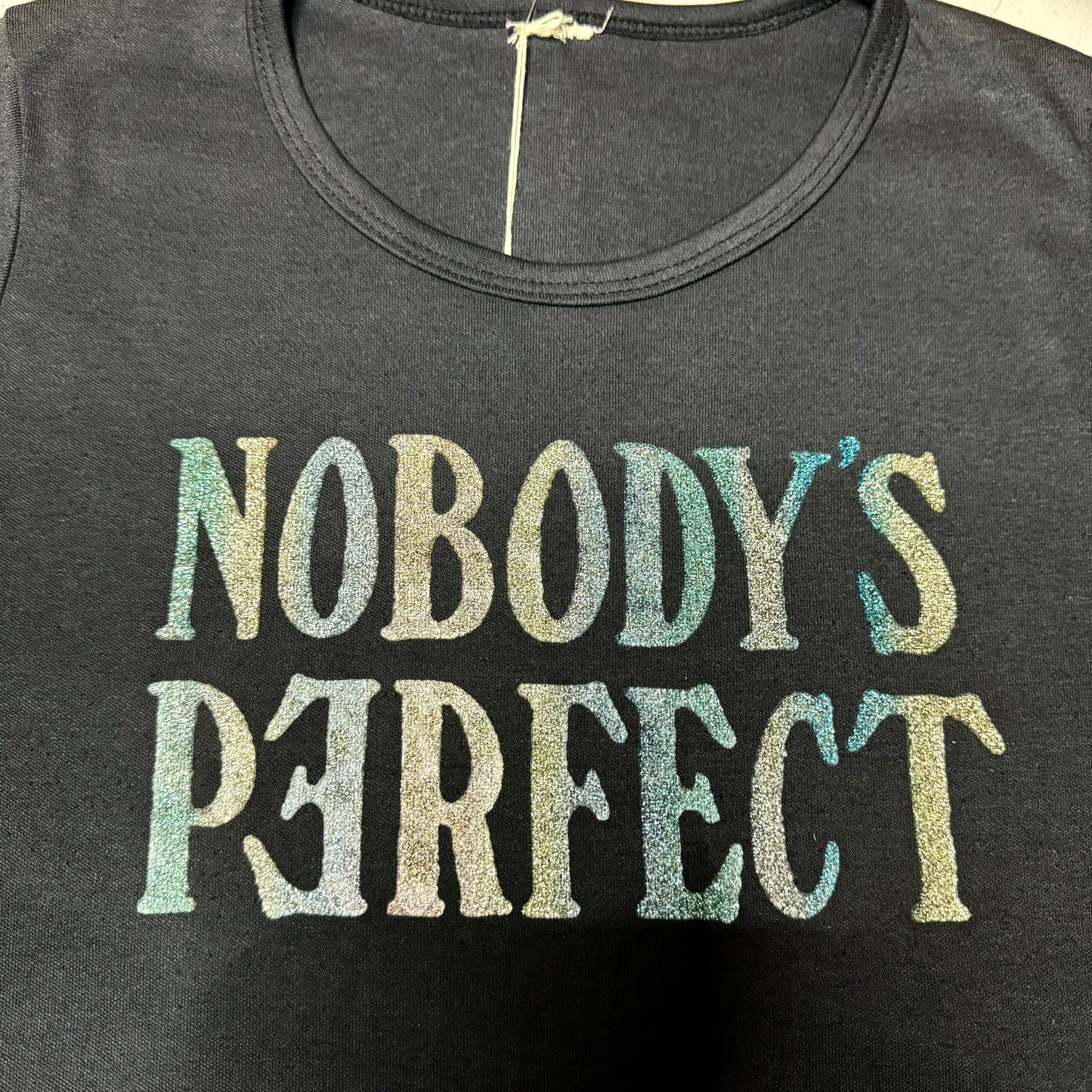 70s Nobody’s Perfect Glitter Tee