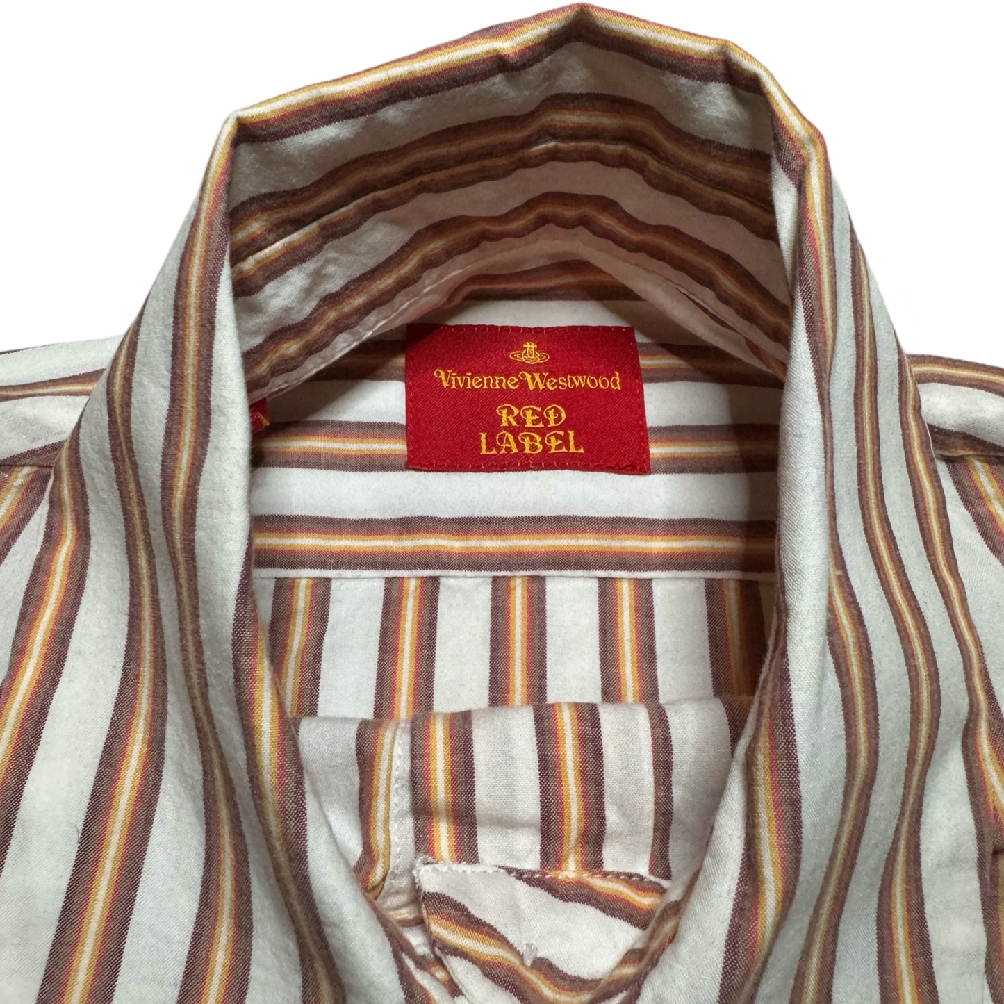 Vivienne Westwood Red Label Stripe button Up Orb logo embroidered Shirt