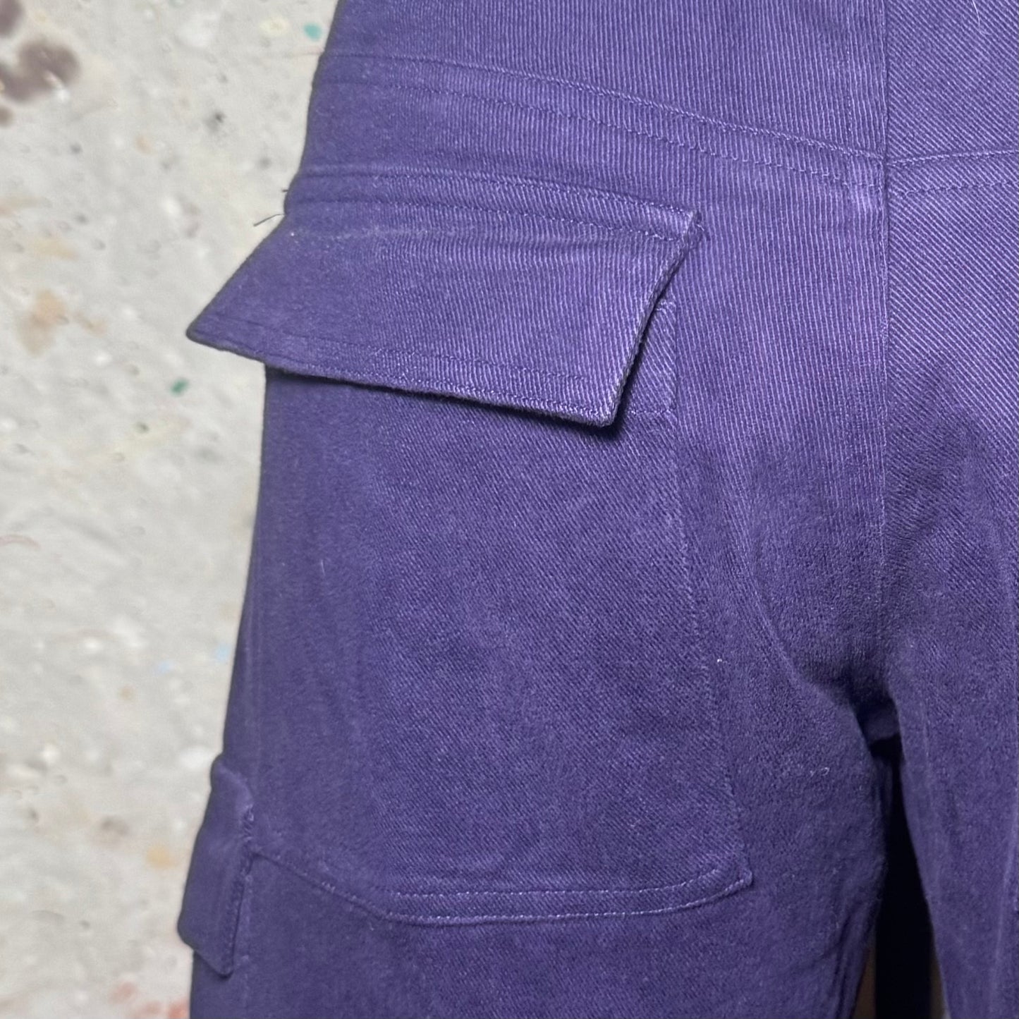 UNDERCOVER JUN TAKAHASHI PURPLE BRUSHED COTTON CARGO POCKET PANTS