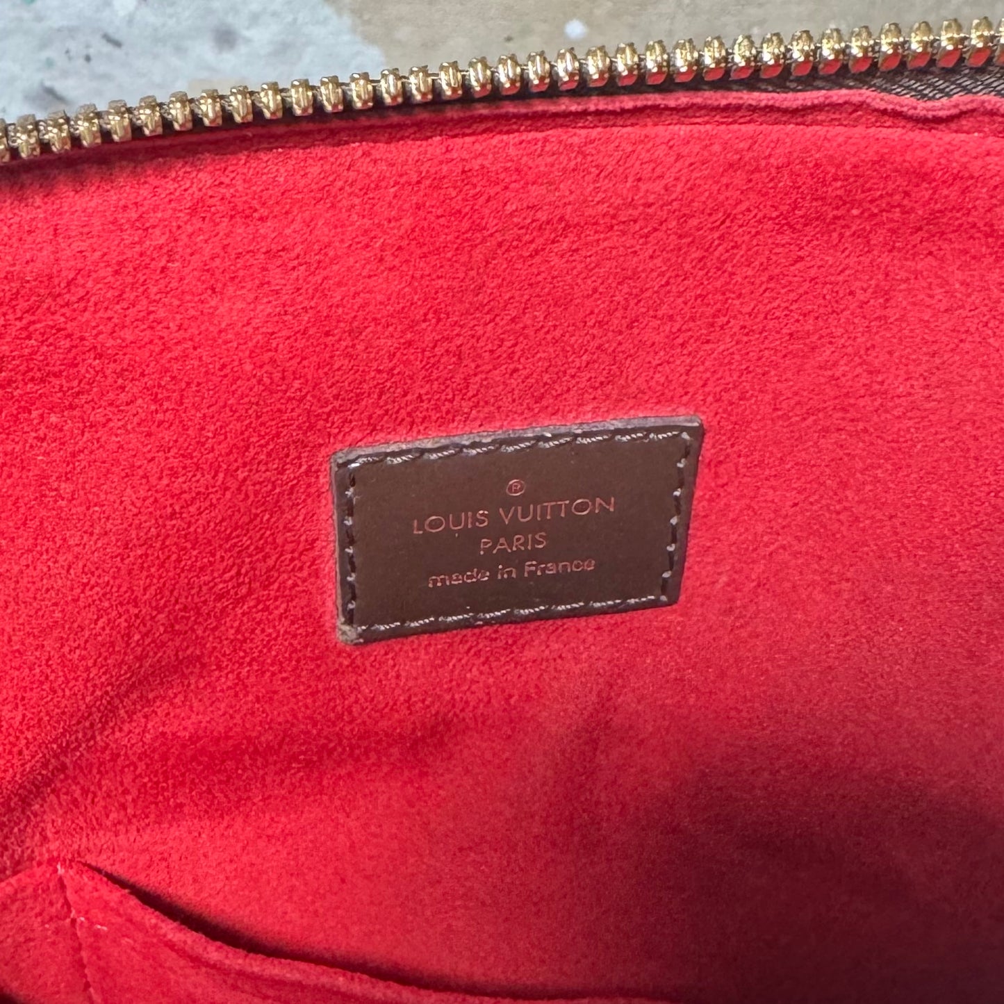 2007 LOUIS VUITTON EBENE TREVI GM BROWN DAMIER MONOGRAM BAG w 2 WAY STRAP