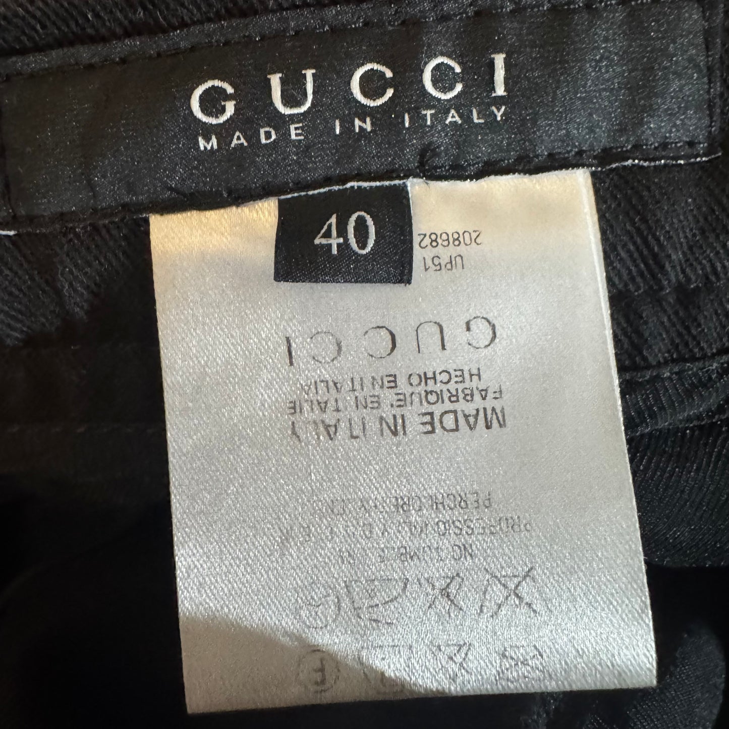 GUCCI FALL 2008 FRIDA GIANNINI COTTON VELVET STIRRUP PANTS