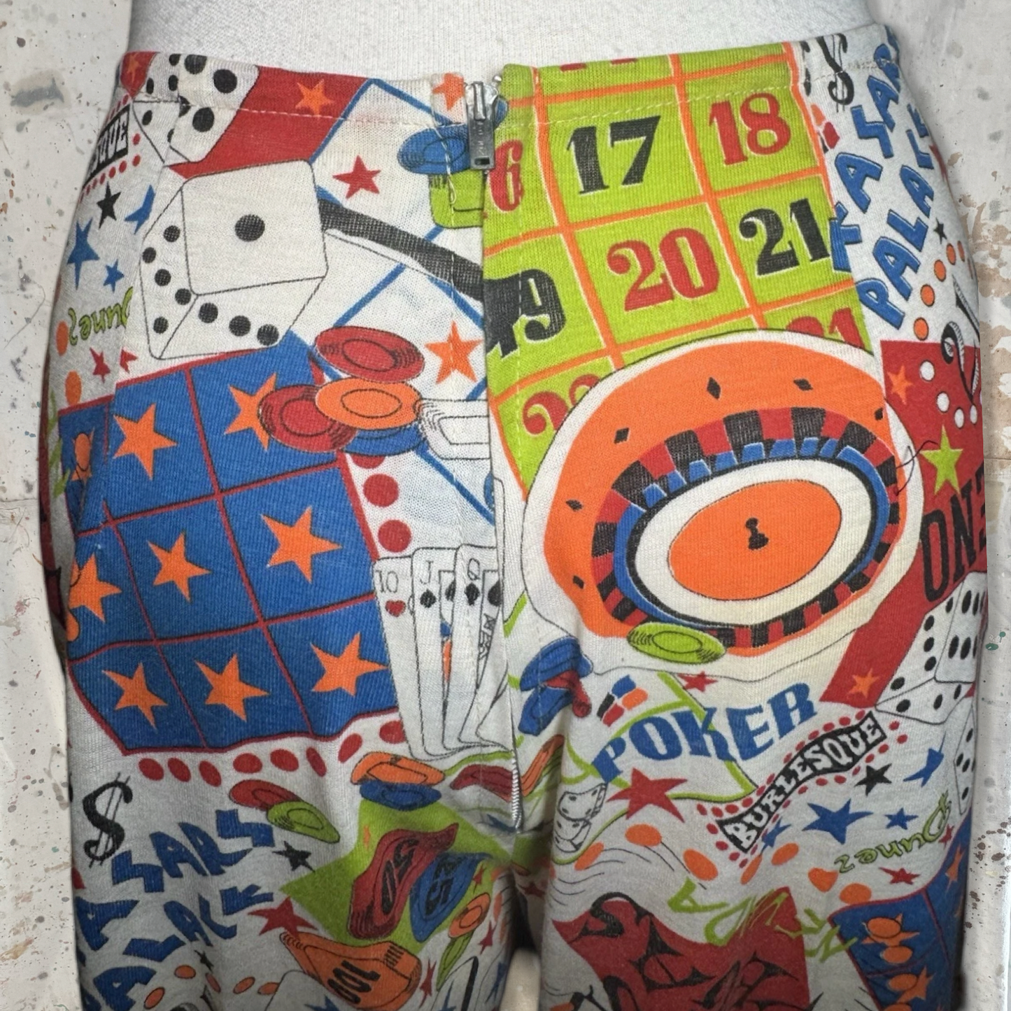 1960s / 1970s HIPPIE MOD All OVER PRINT VEGAS CESARS PALACE BELLBOTTOM PANTS