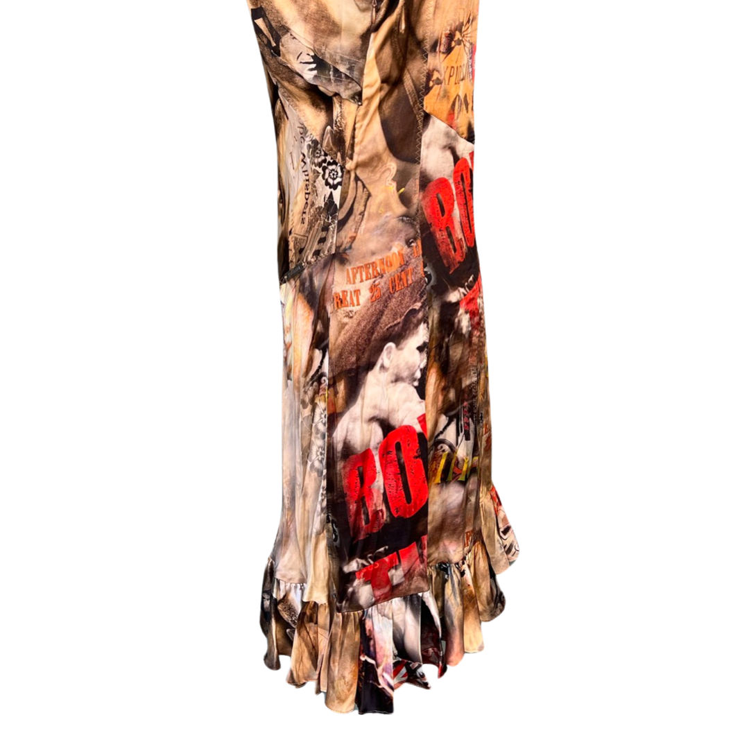 Galliano Silk Printed Dress