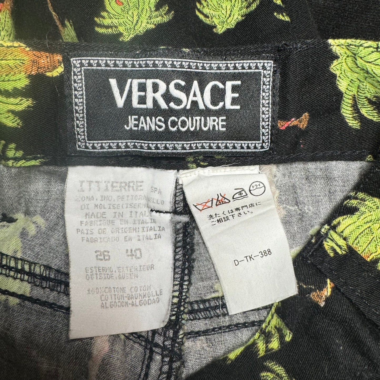 90's Versace Palm Tree Printed Pants