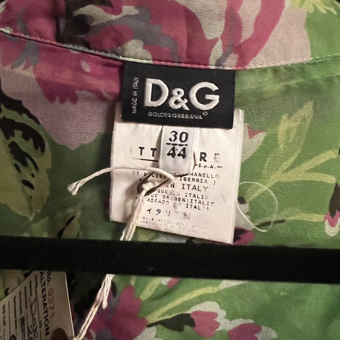 DOLCE & GABBANA SILK FLORAL BUTTON UP SHIRT
