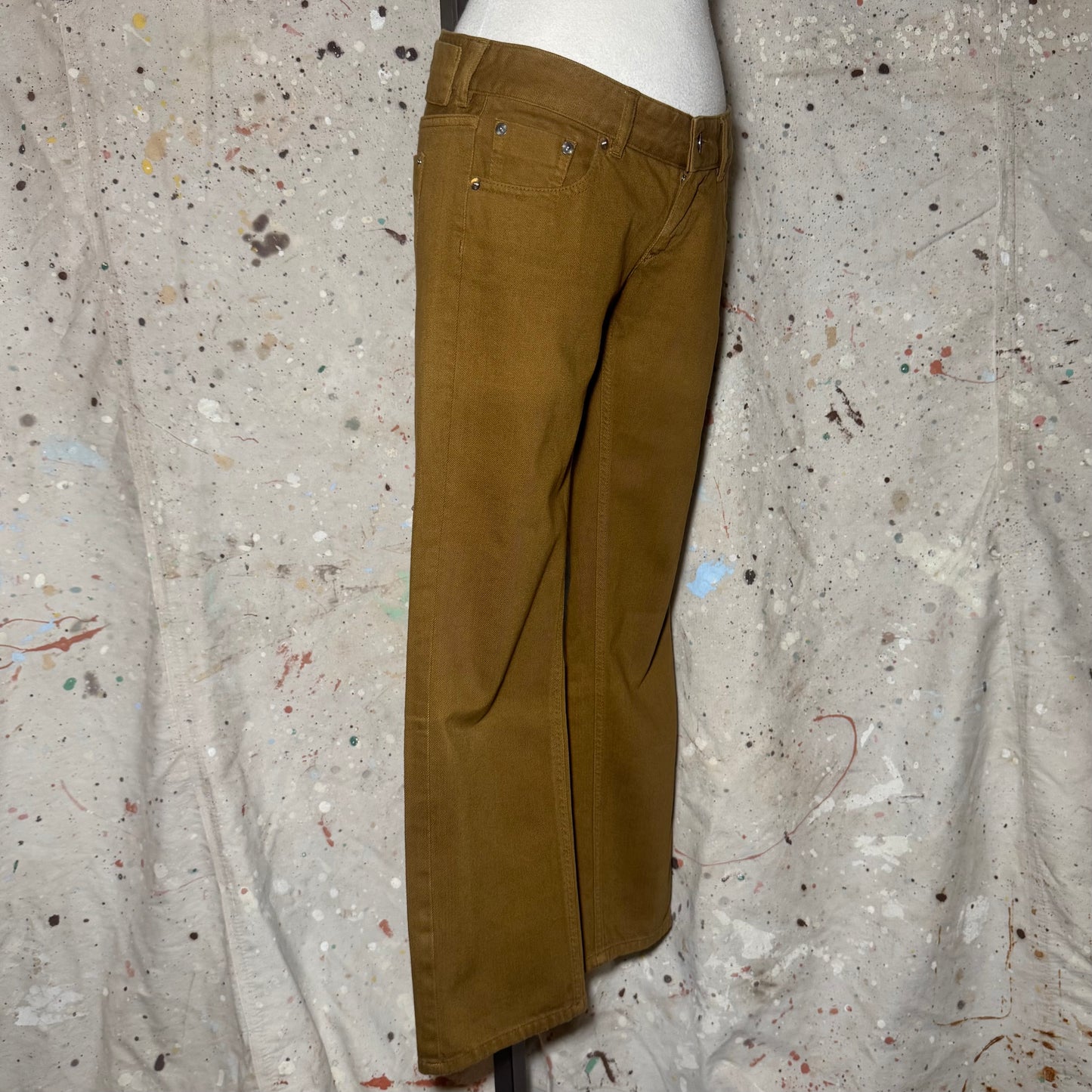 MM6 MAISON MARGIELA TAN / BROWN LOW RISE 5 POCKET PANTS