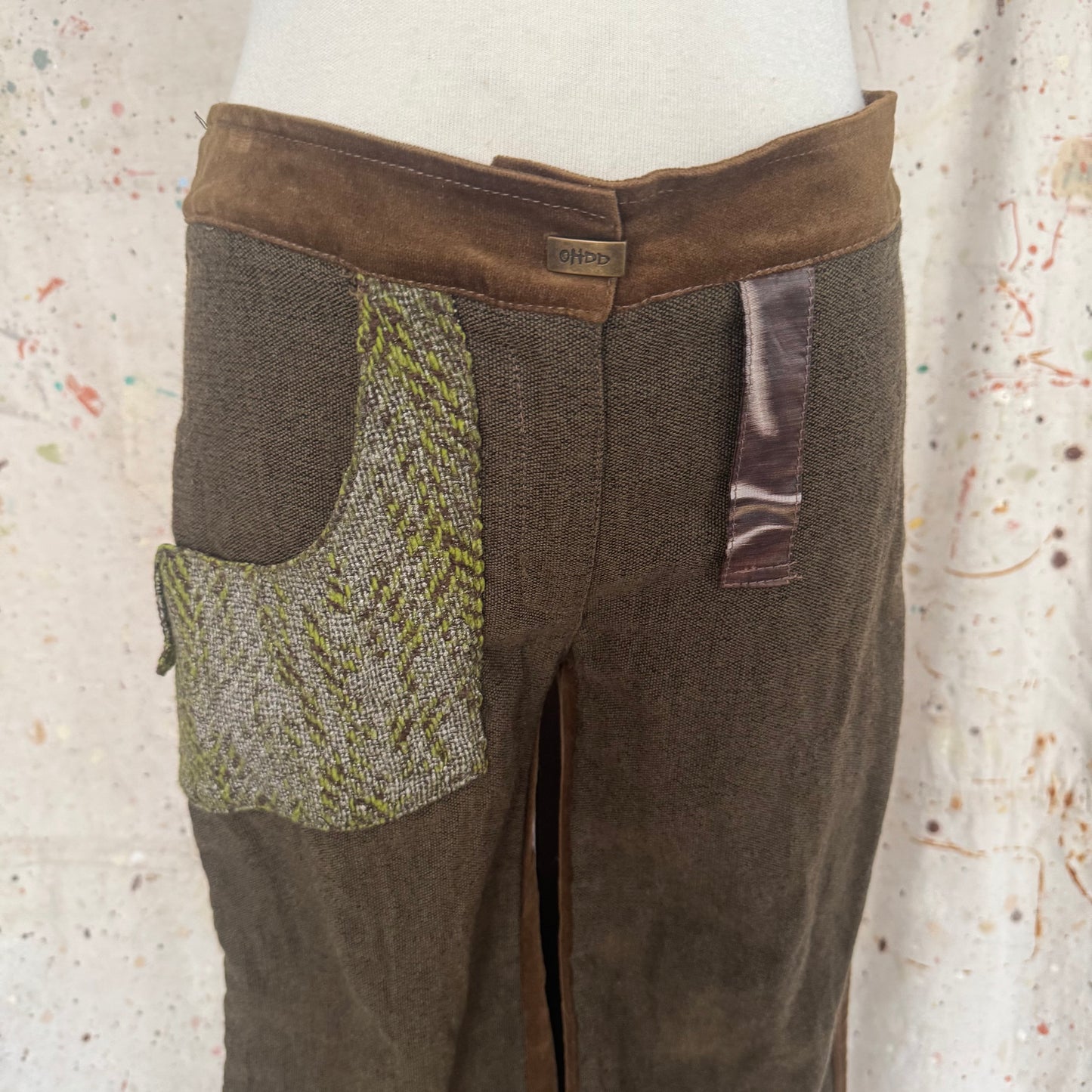 2000s OHDD TWEED VELVET PANTS