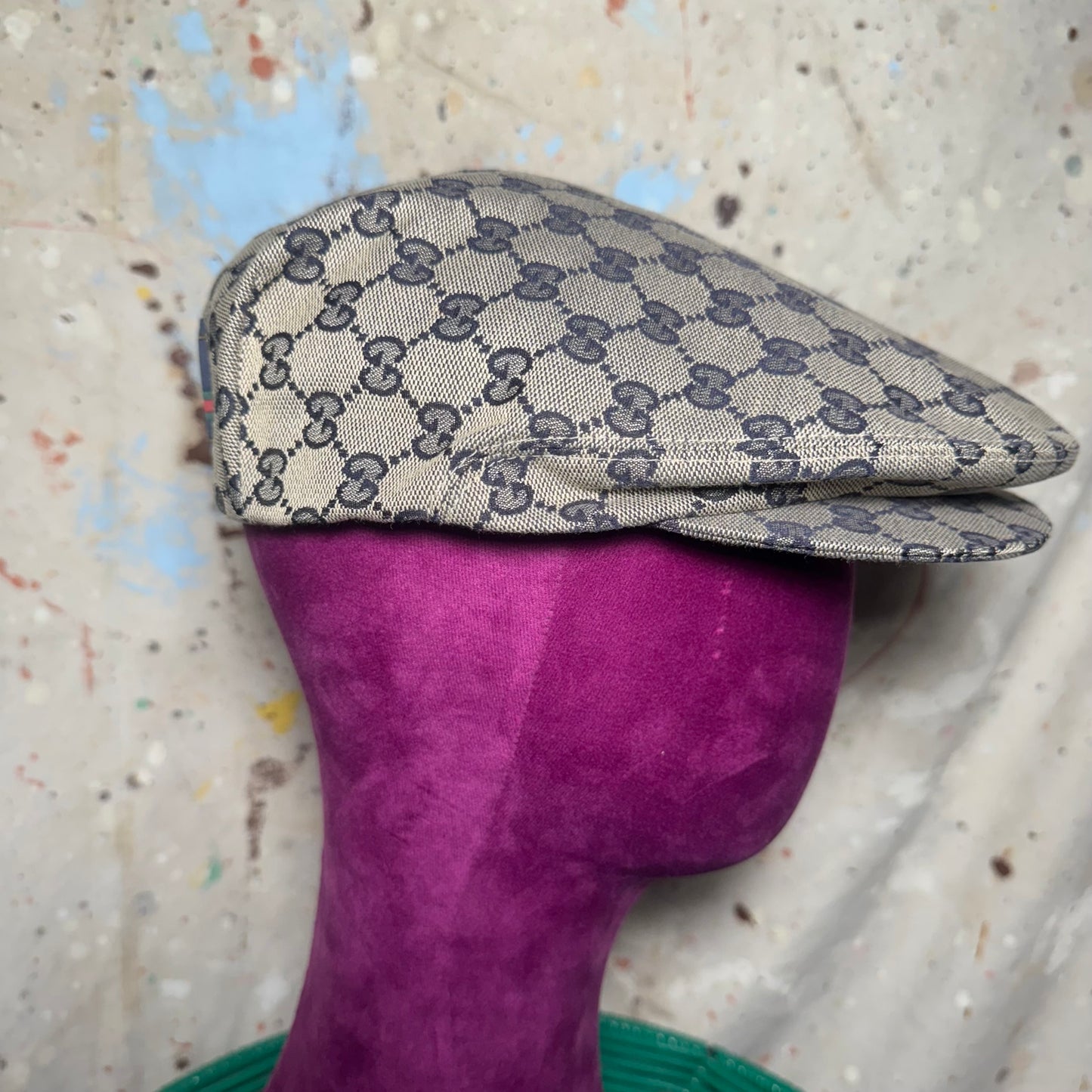 GUCCI GG MONOGRAM NEWSBOY HUNTING CAP