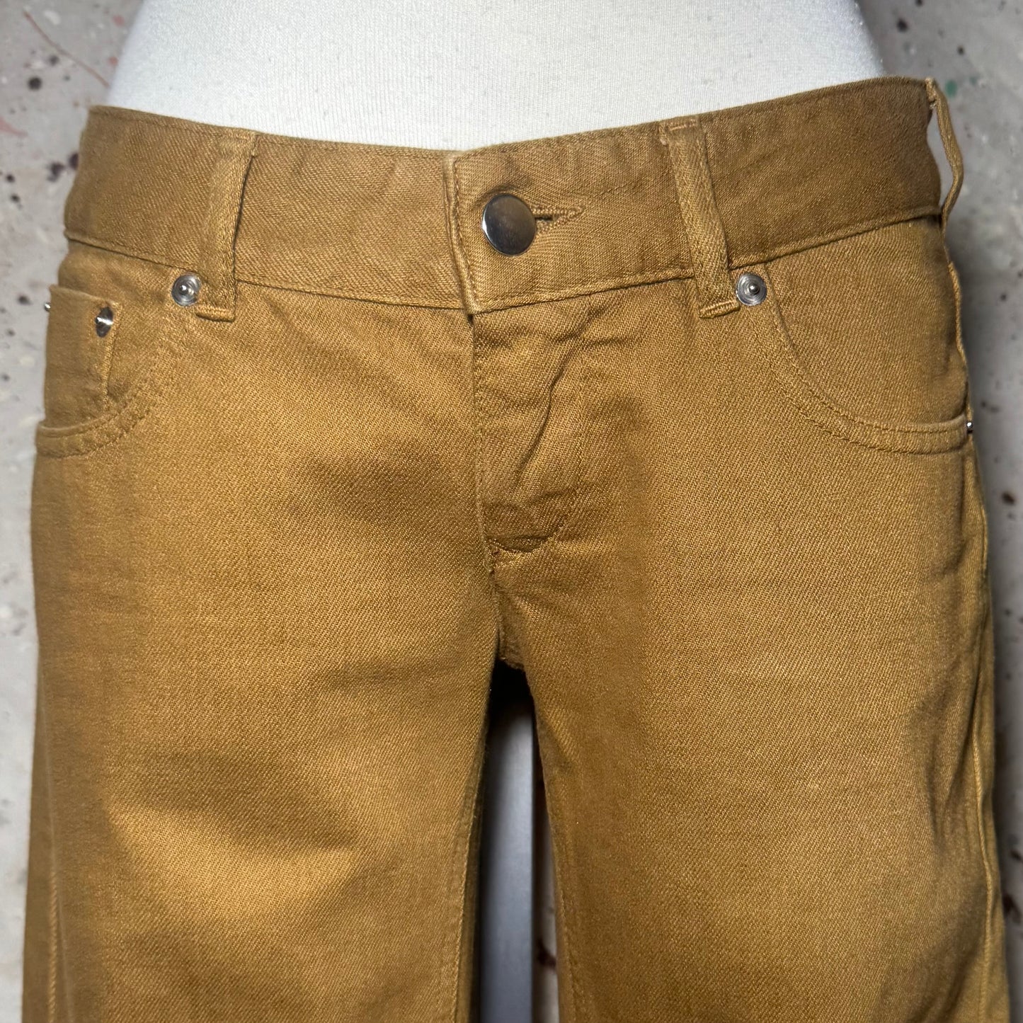 MM6 MAISON MARGIELA TAN / BROWN LOW RISE 5 POCKET PANTS