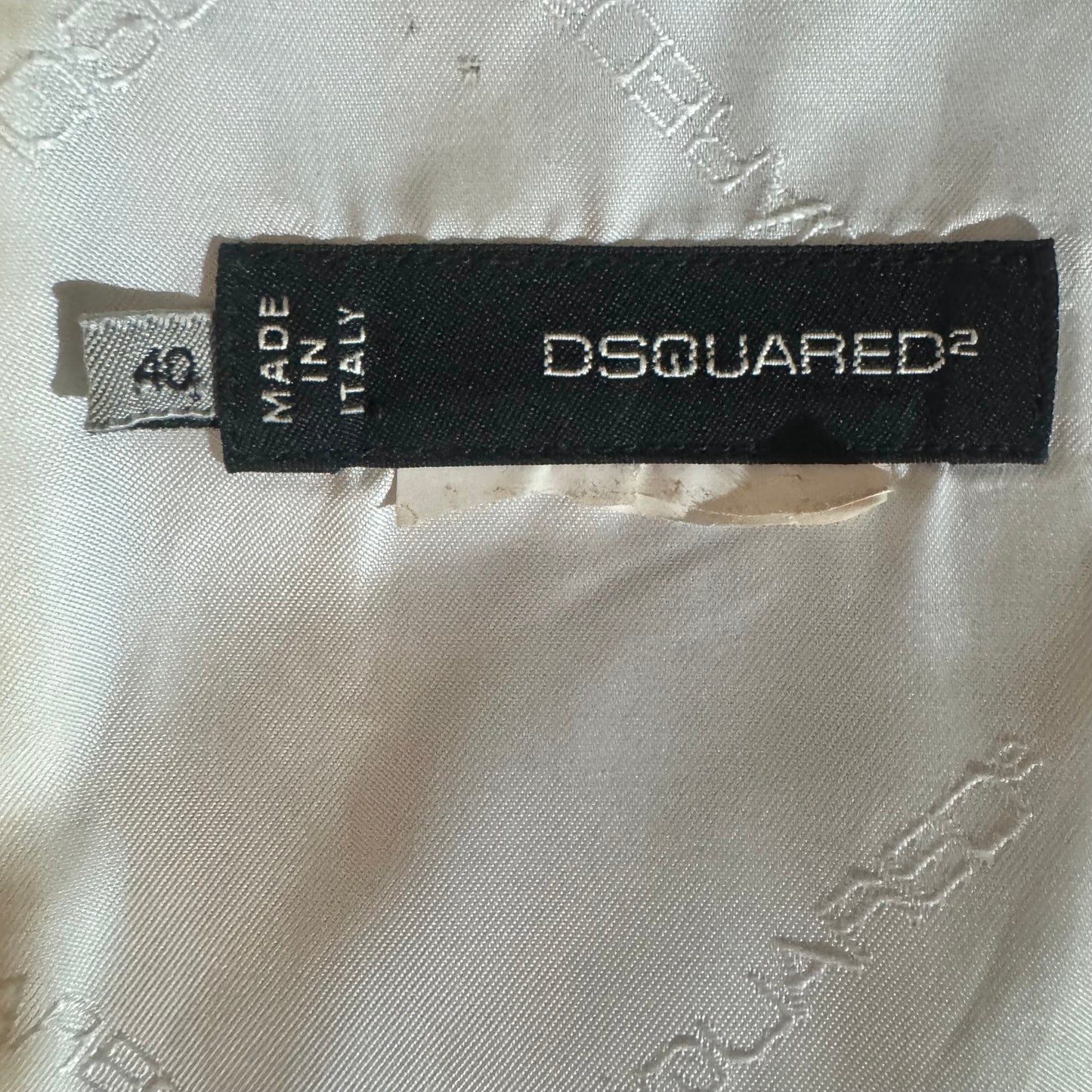 DSQUARED2 BLACK & WHITE CROPPED GINGHAM CHECK TOP
