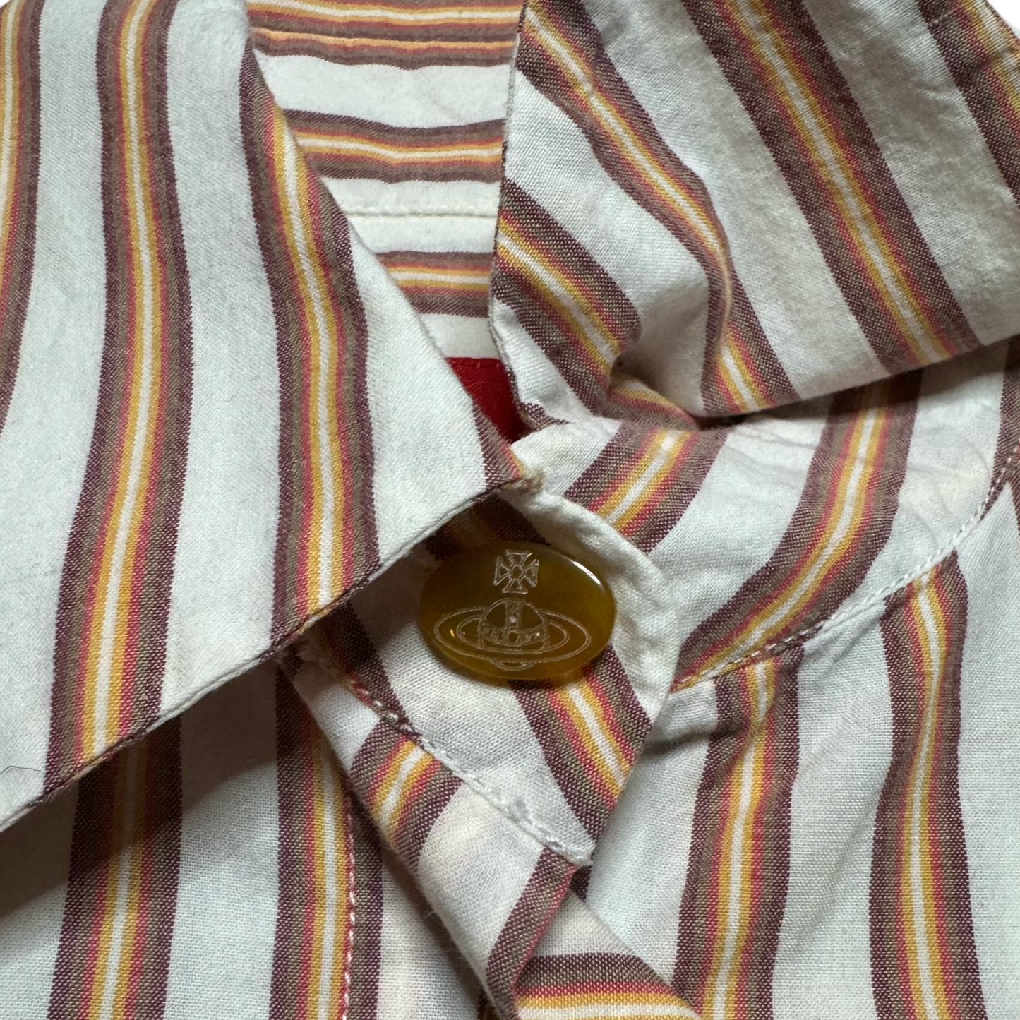 Vivienne Westwood Red Label Stripe button Up Orb logo embroidered Shirt