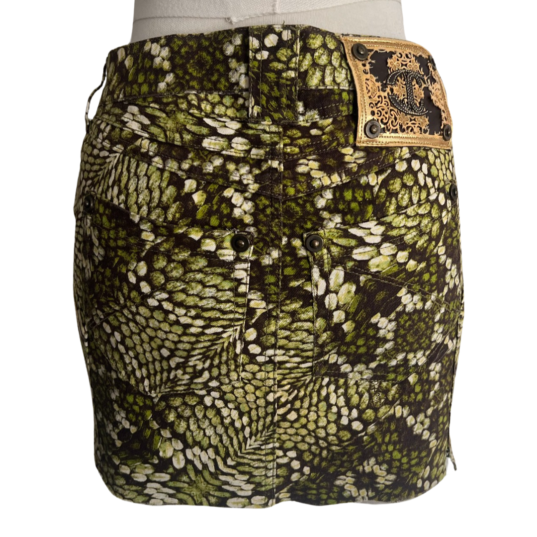 Roberto Cavalli Snakeskin Printed Mini skirt