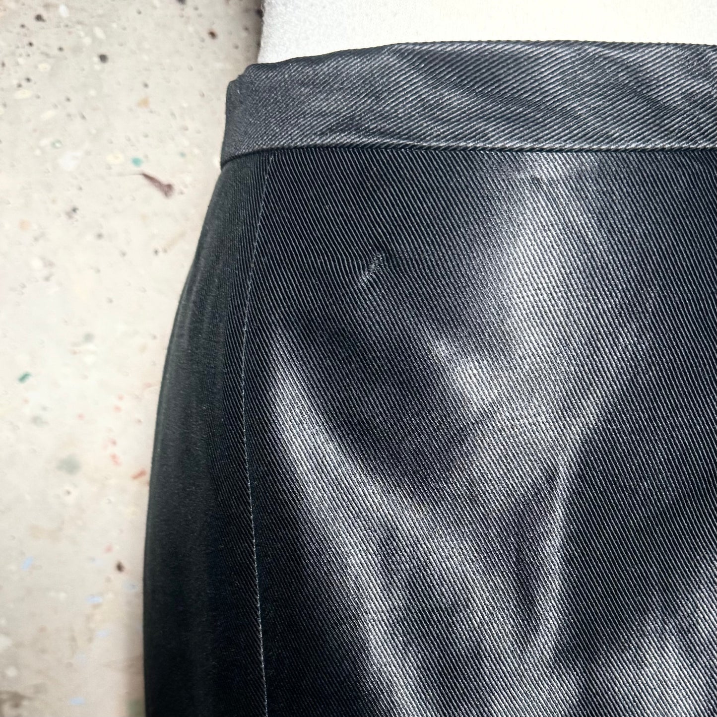 VIVIENNE WESTWOOD BLACK ANGLOMANIA TRUMPET FRILL MERMAID PENCIL SUIT SKIRT