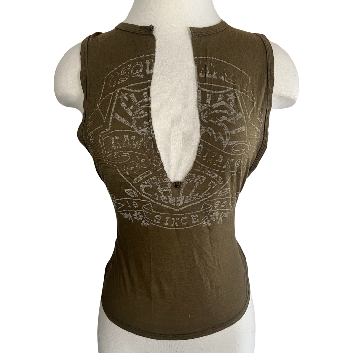 DSQUARED2 LOW CUT GRAPHIC TANK