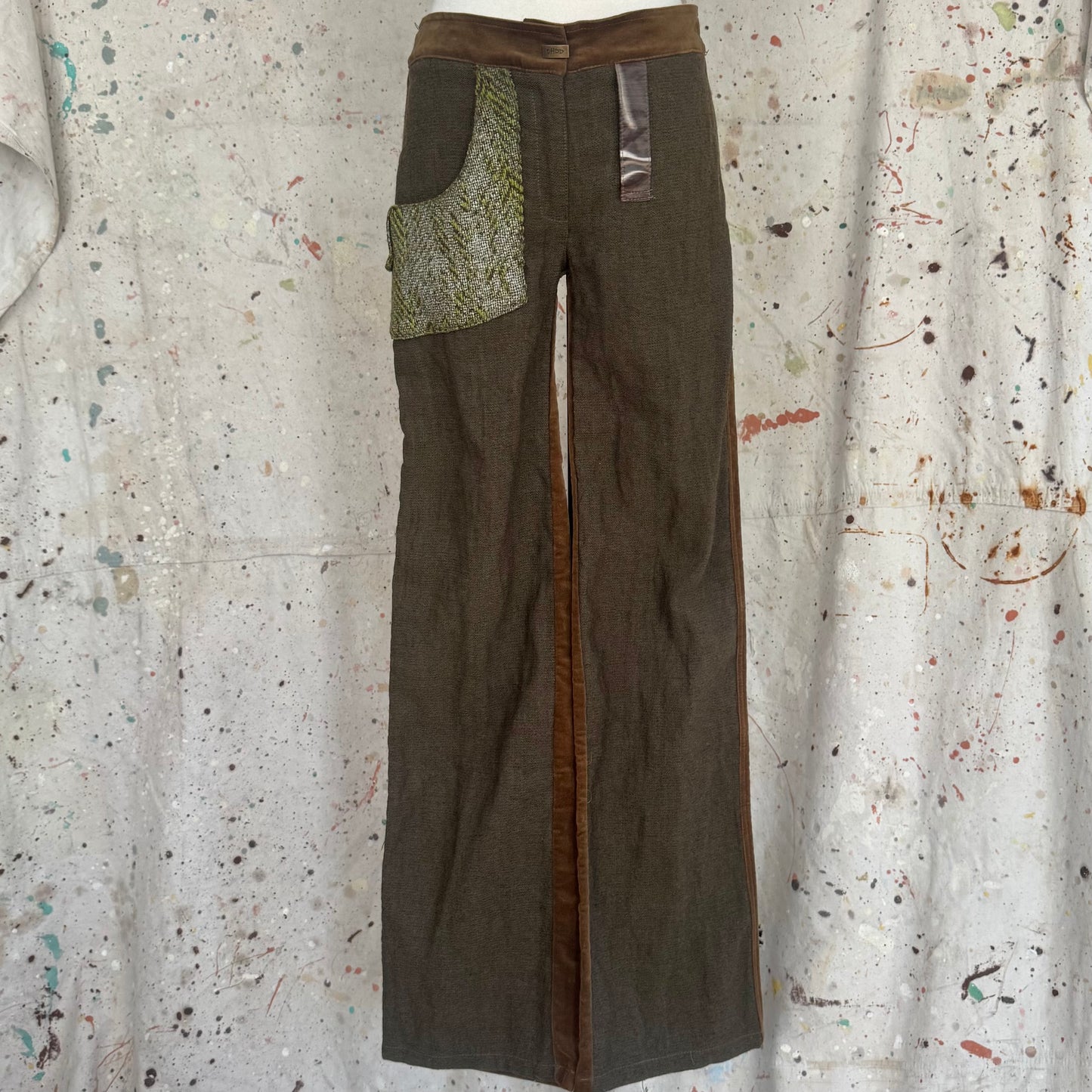 2000s OHDD TWEED VELVET PANTS