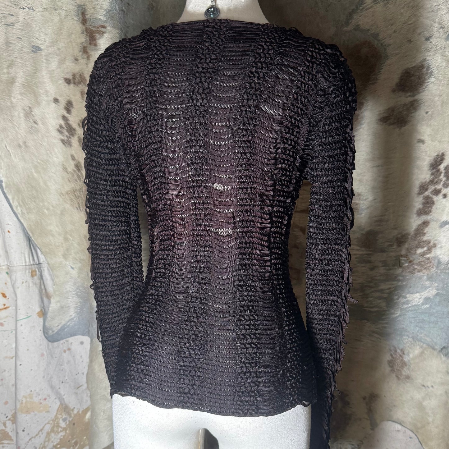 90s KEYHOLE LOOP RIBBON KNIT PEPA POMBO ORIGINAL SWEATER