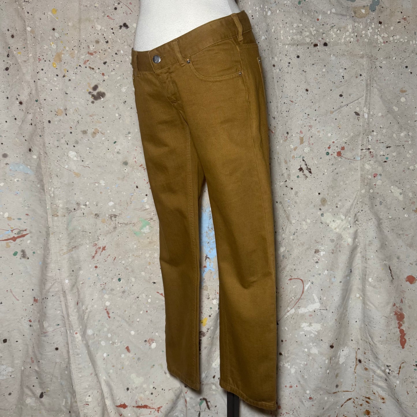 MM6 MAISON MARGIELA TAN / BROWN LOW RISE 5 POCKET PANTS