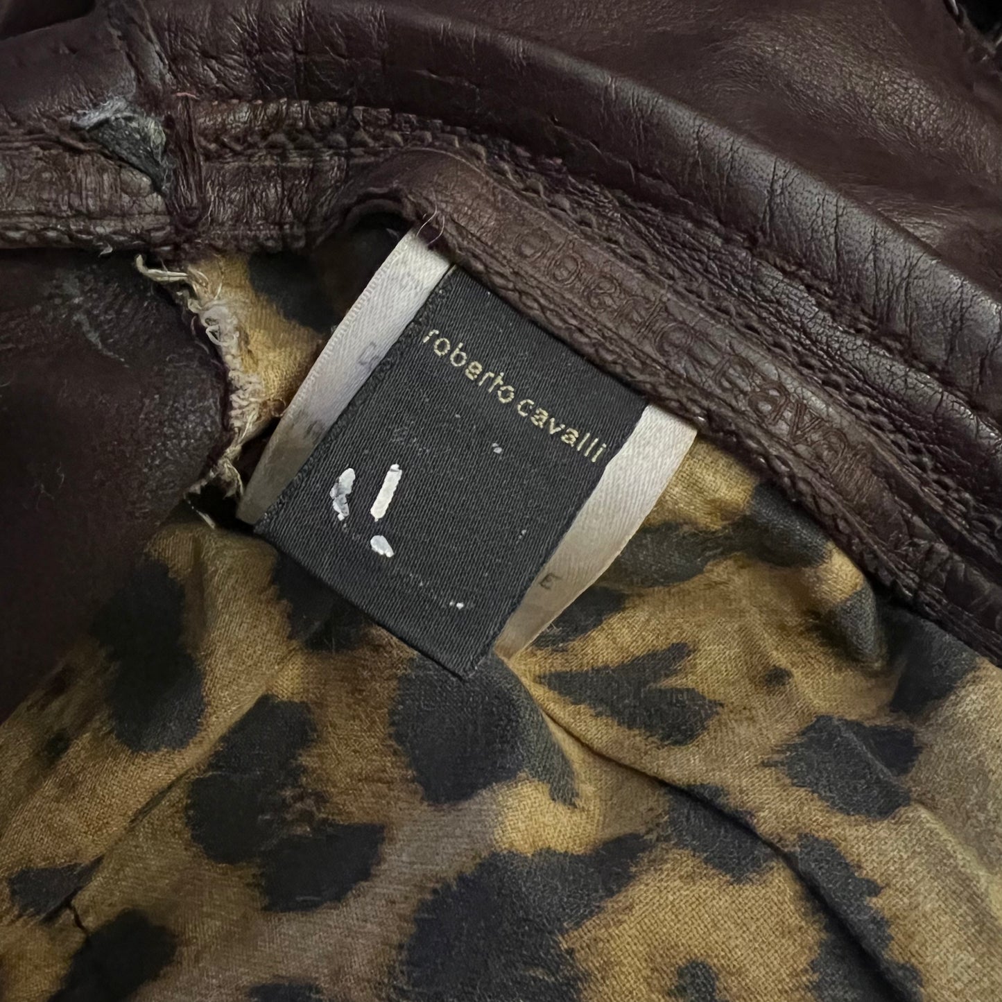 Roberto Cavalli Lace up Leather pants