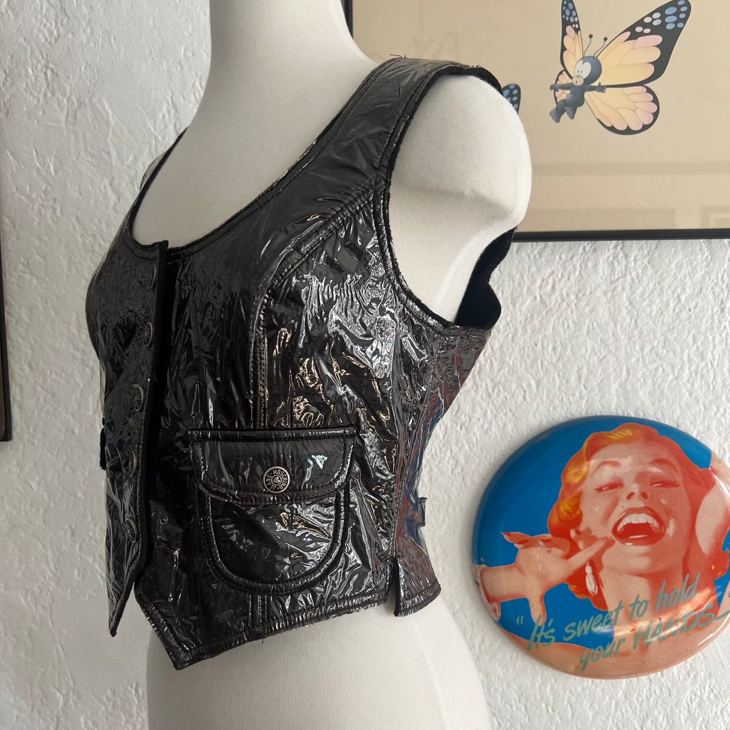 1990s Moschino Jeans Pvc Vest
