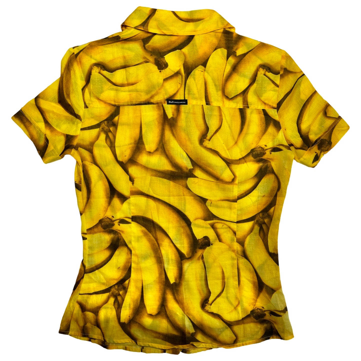 2000s DOLCE & GABBANA D&G BANANA SHORT SLEEVE BUTTON UP SHIRT